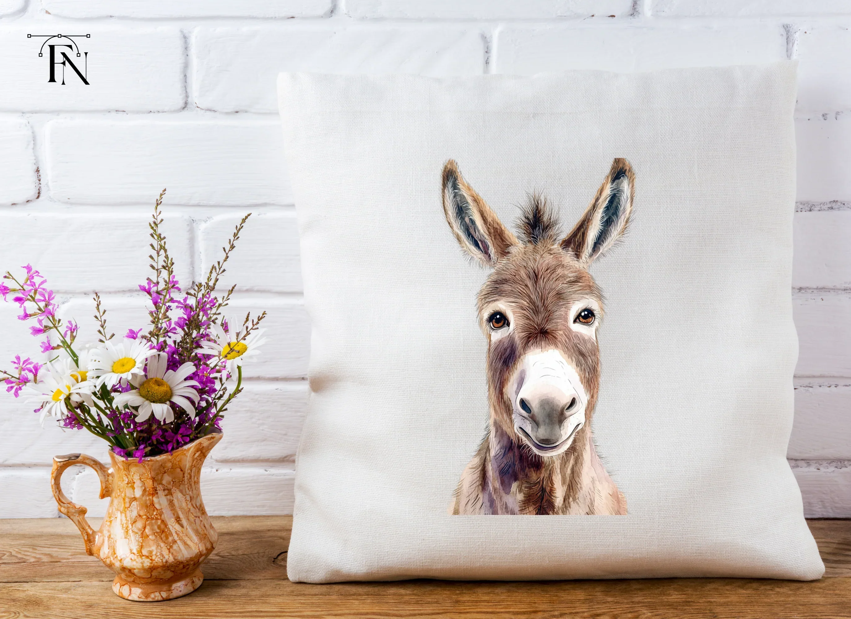 Cute Donkey Face Clipart Bundle - Image 4