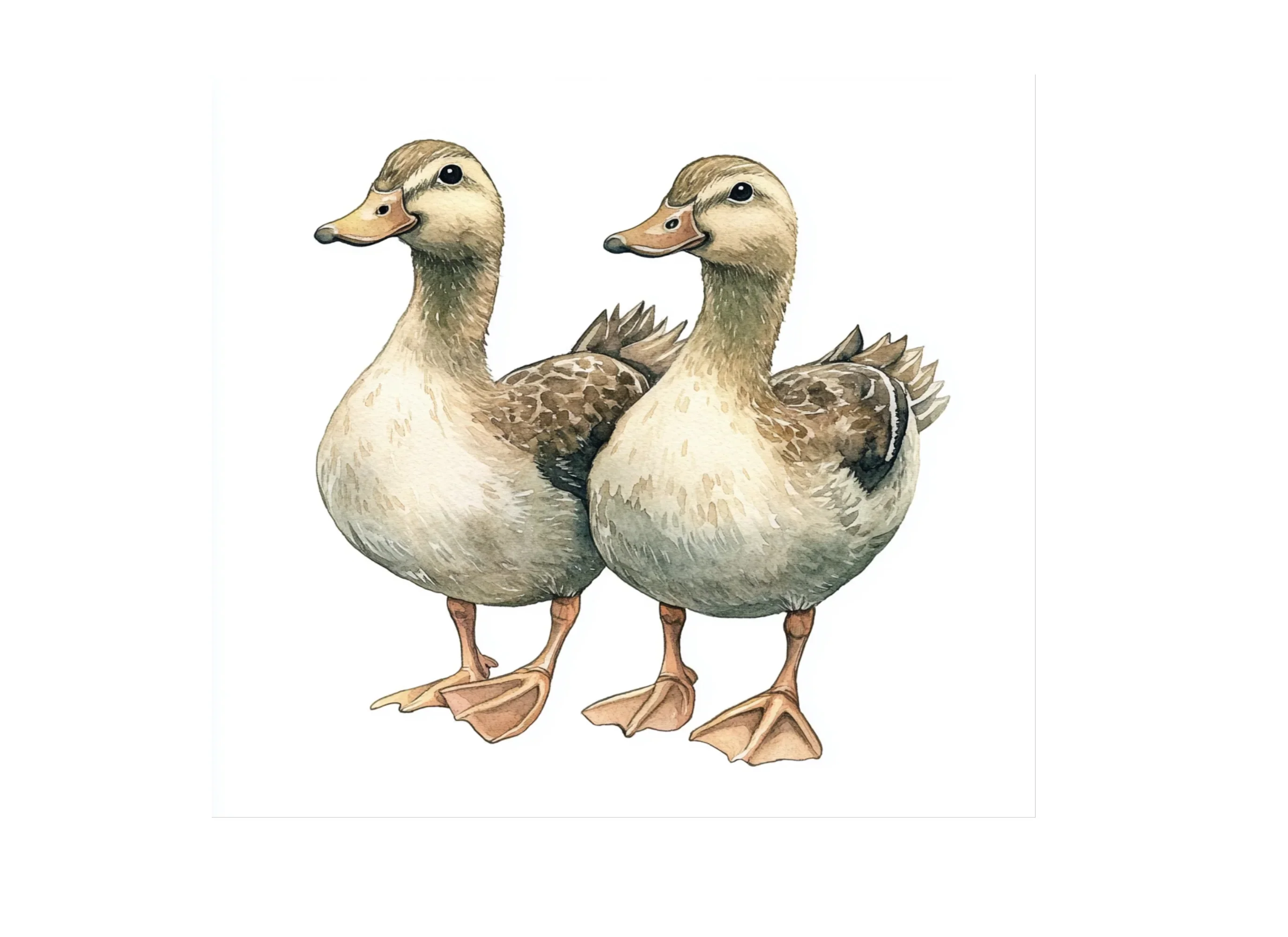 Cute Duckling Pair Clipart Bundle - Image 3
