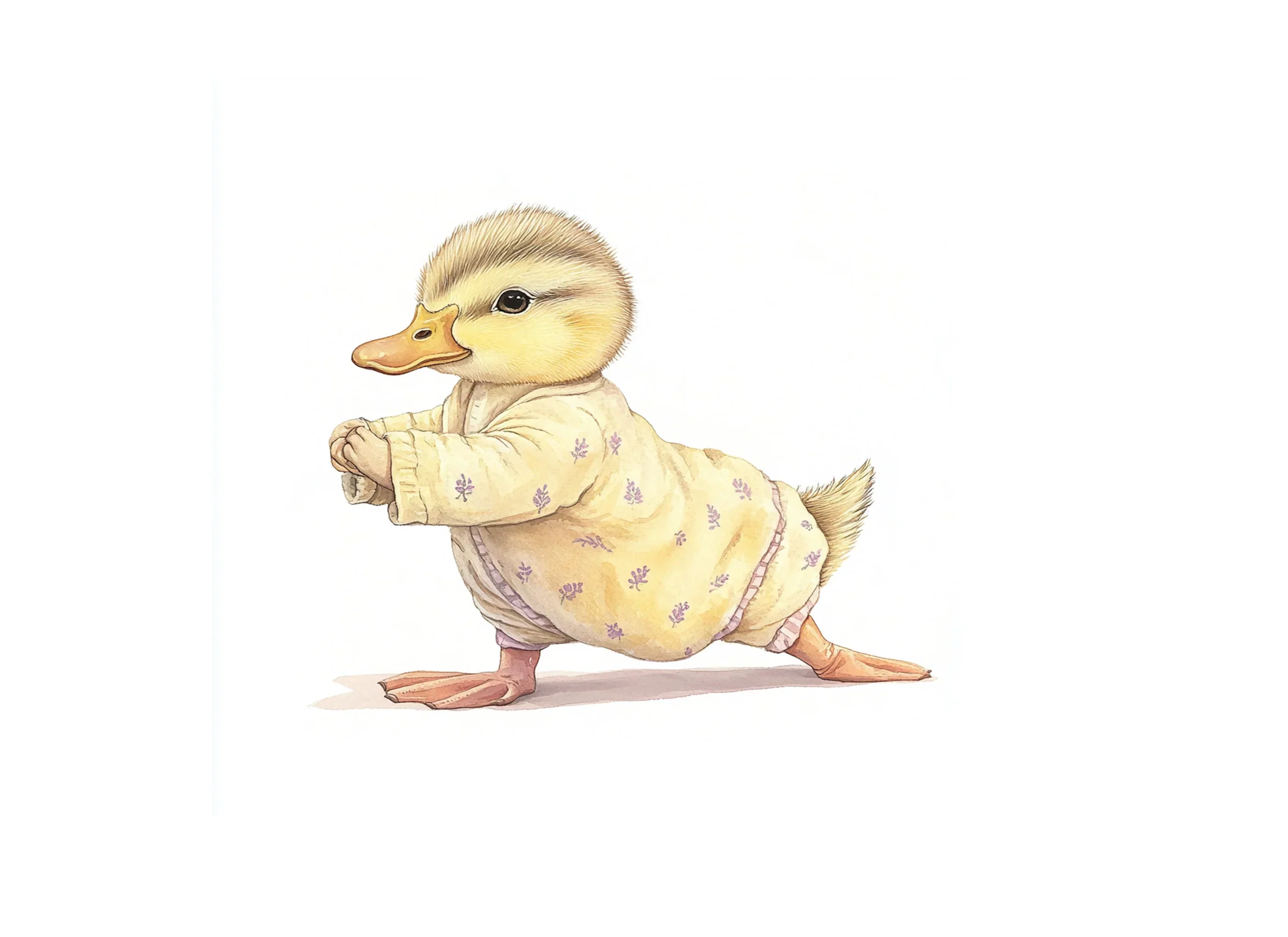 Cute Duckling Yoga Clipart Bundle - Image 3