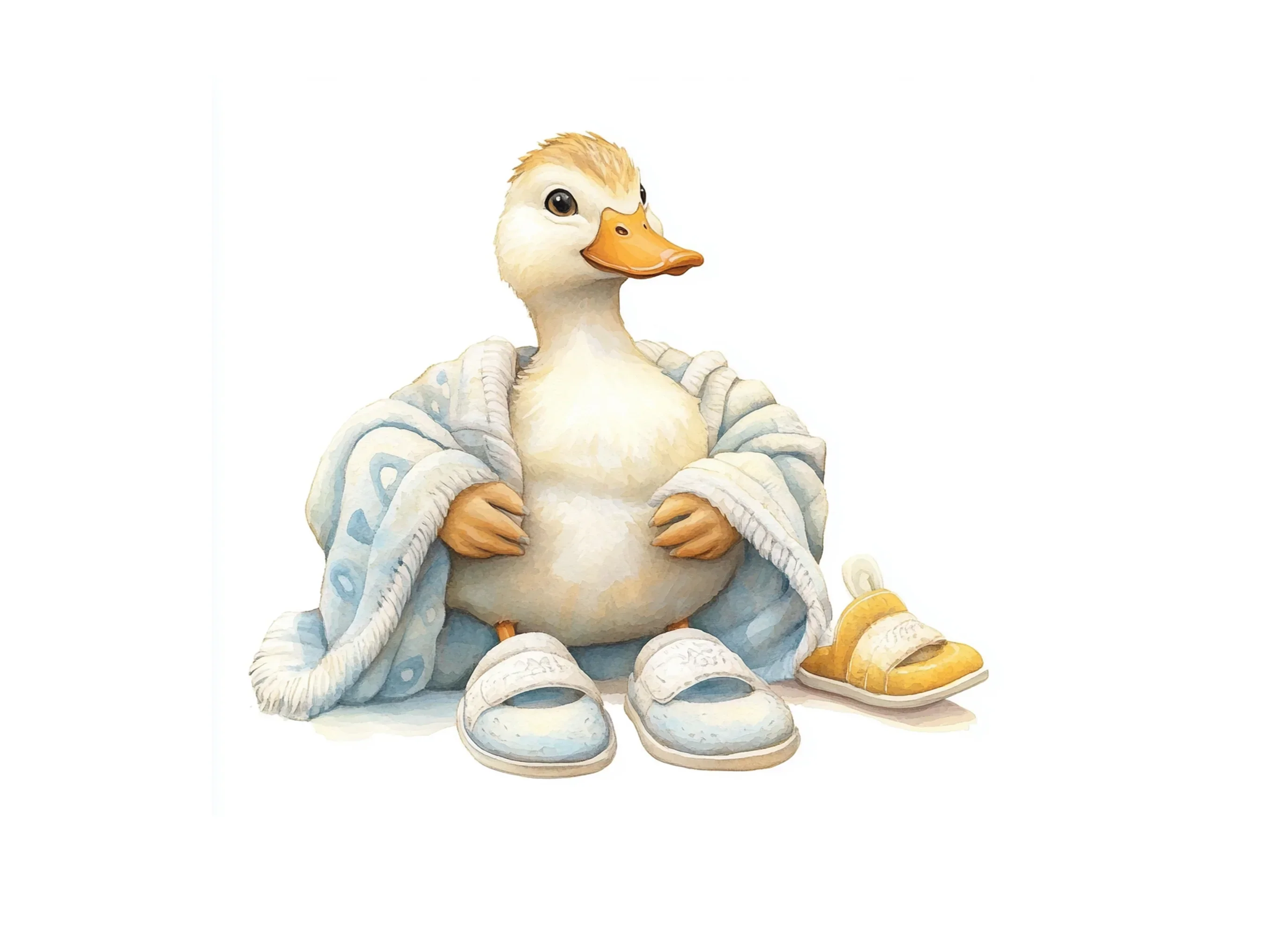 Cute Ducklings in Bathrobes Clipart Bundle - Image 2