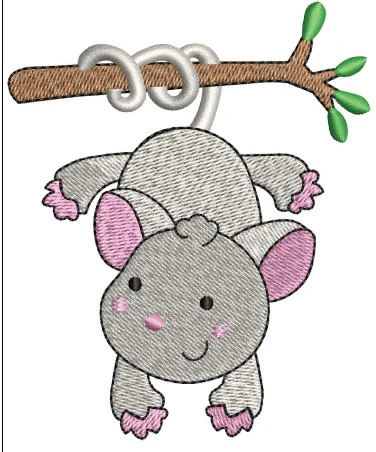 Cute Elephant Embroidery Design