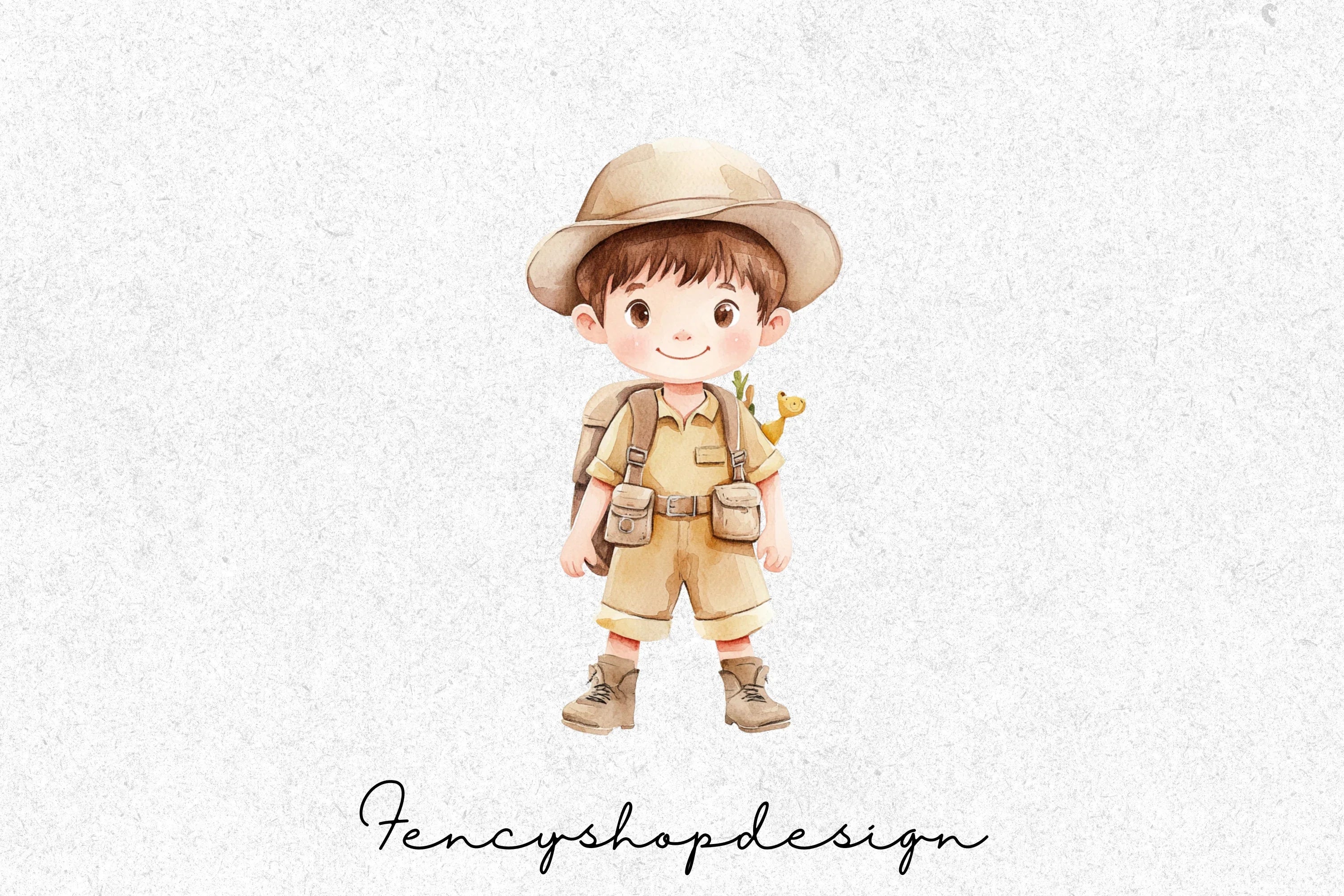 Cute Explorer Boy Clipart Bundle - Image 3