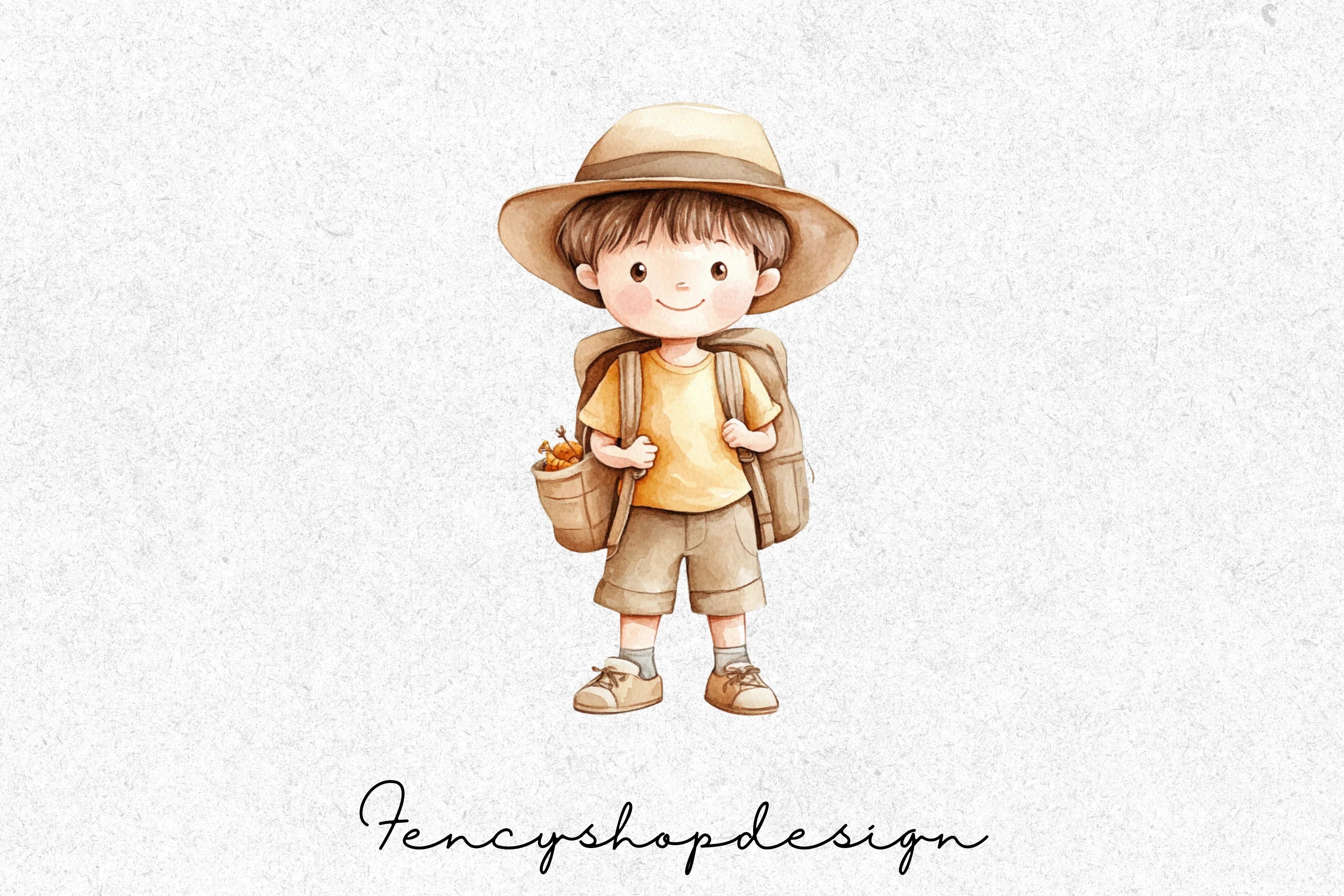 Cute Explorer Boy Clipart Bundle - Image 4