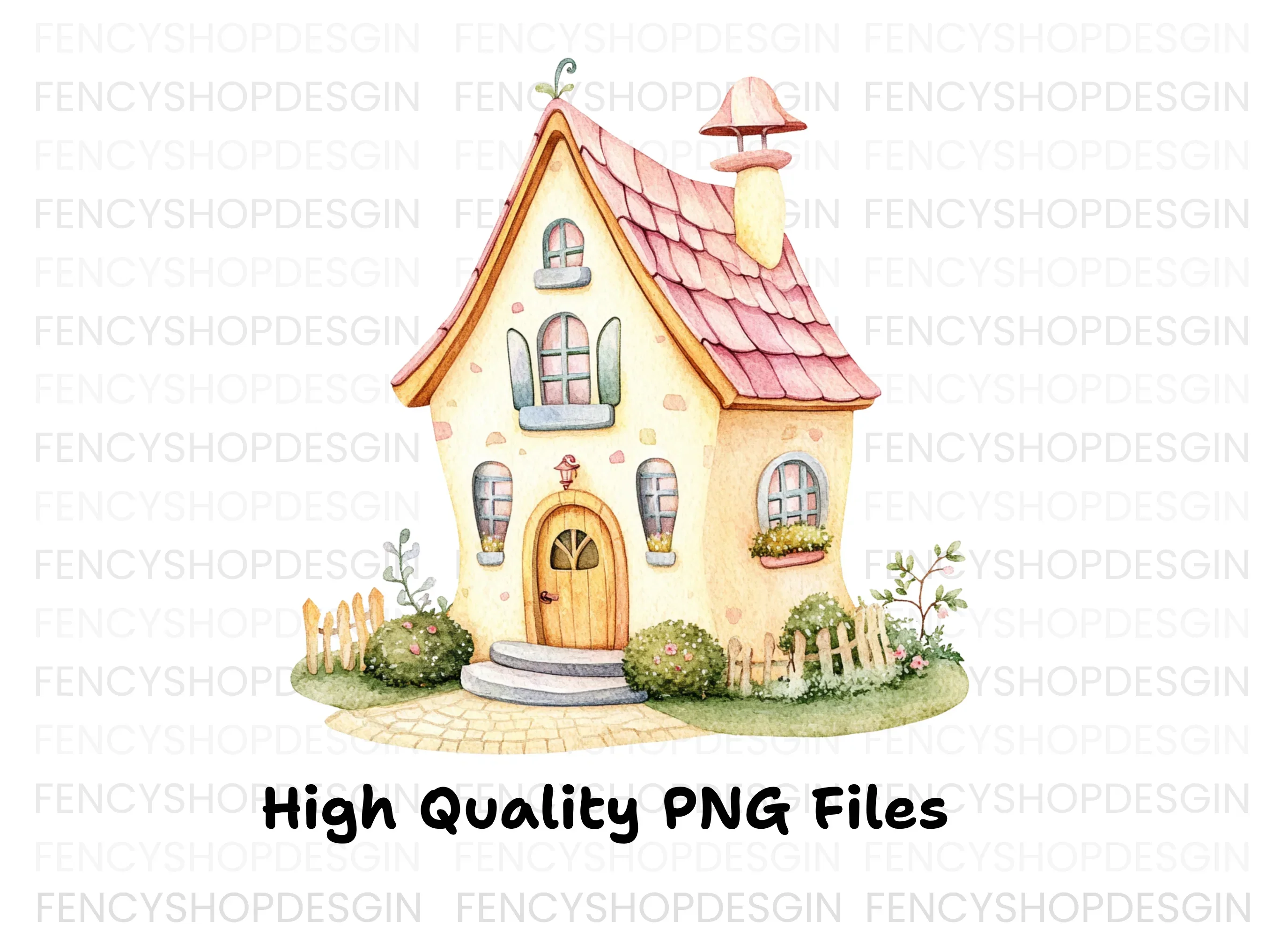 Cute Fairy Tale House Clipart Bundle - Image 3