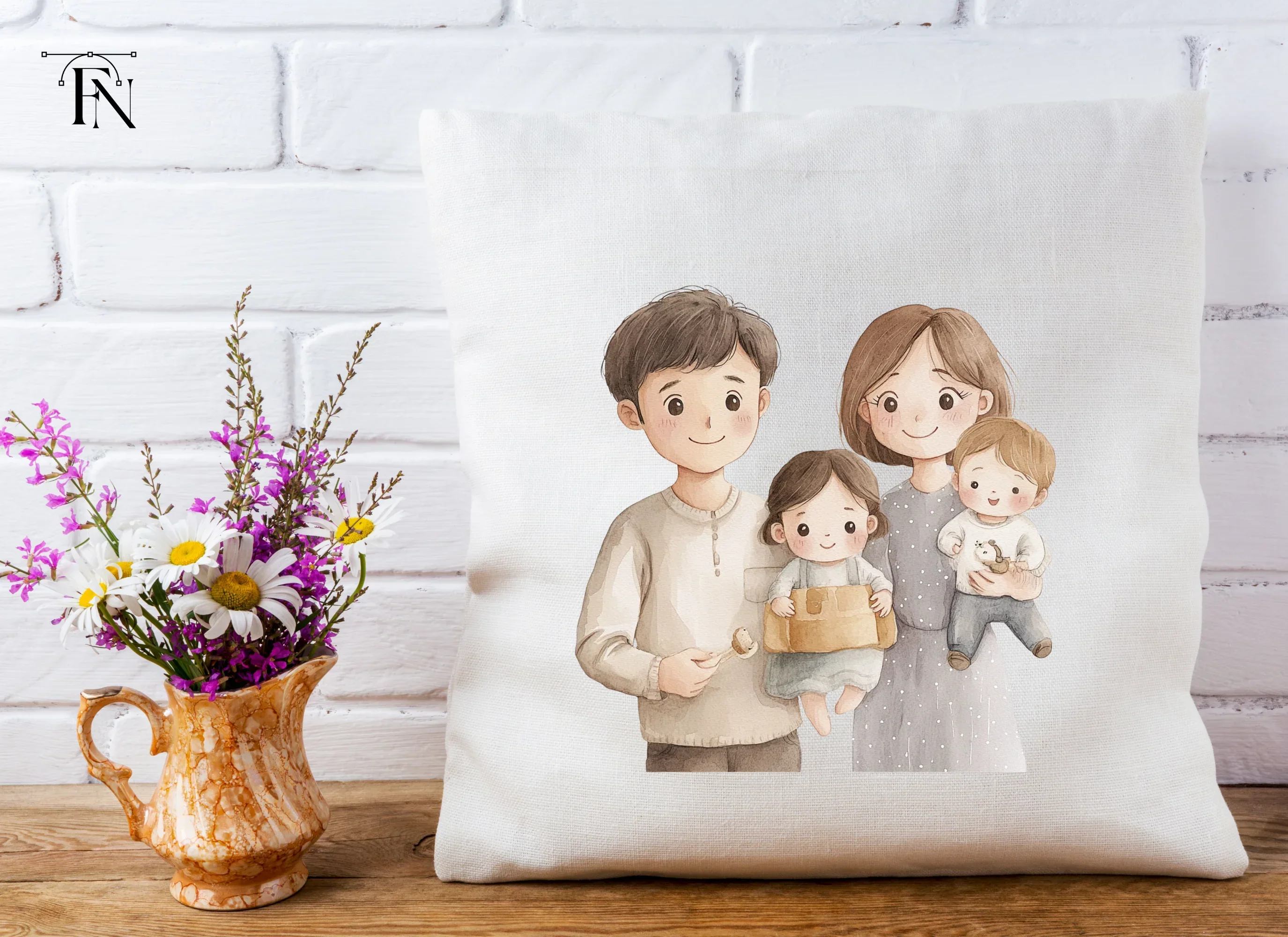Cute Family Portrait Clipart Bundle - Image 5