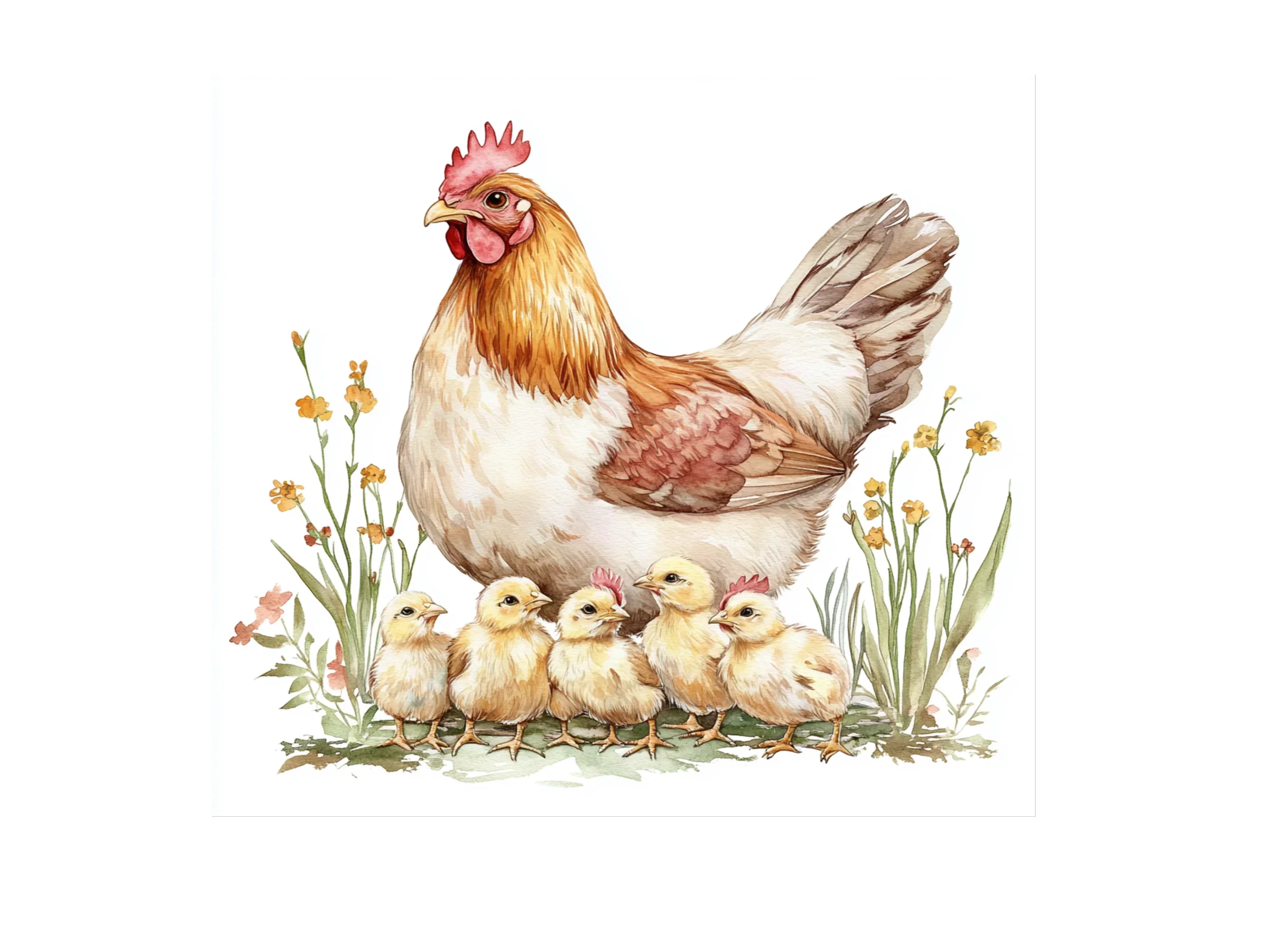 Cute Farm Animal Hen Chicks Clipart Bundle - Image 2