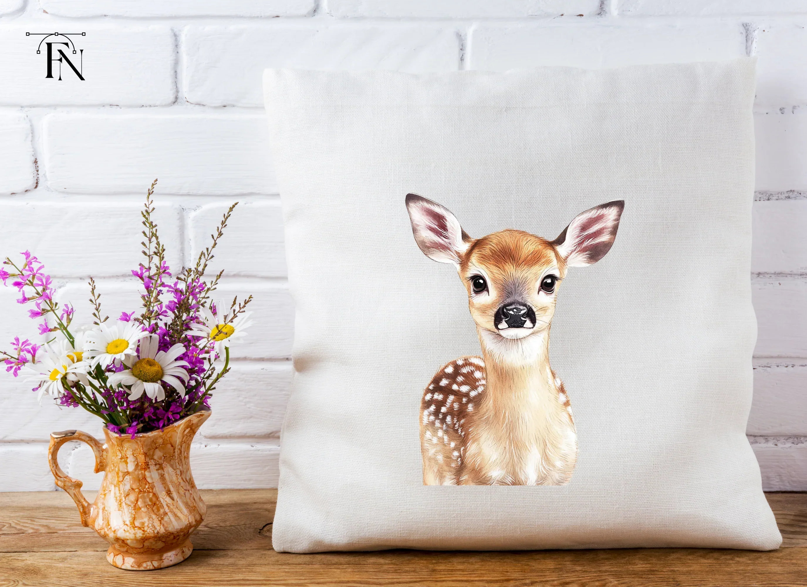Cute Fawn Faces and Poses Clipart Bundle - Image 4