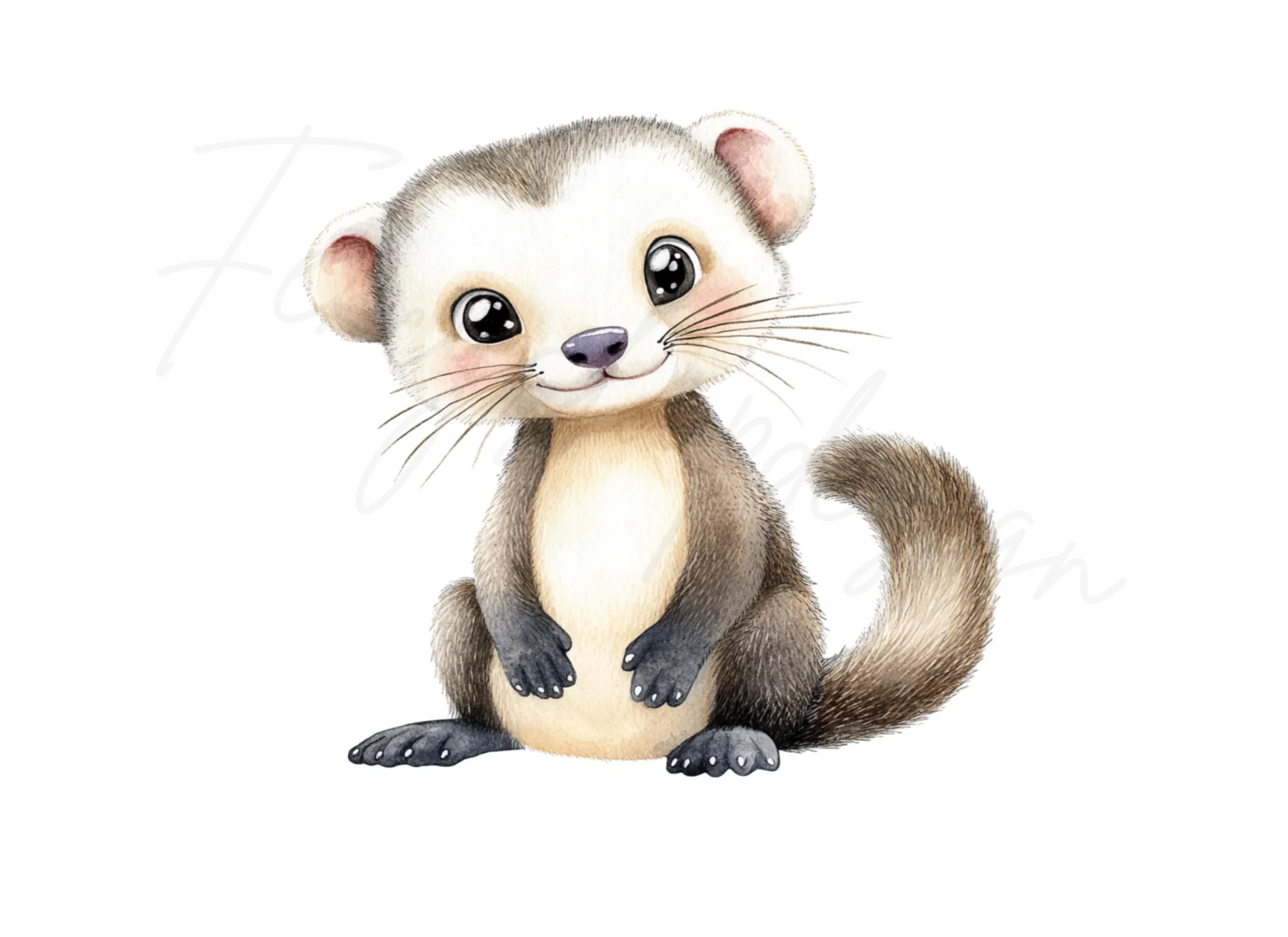 Cute Ferret Clipart Bundle - Image 3