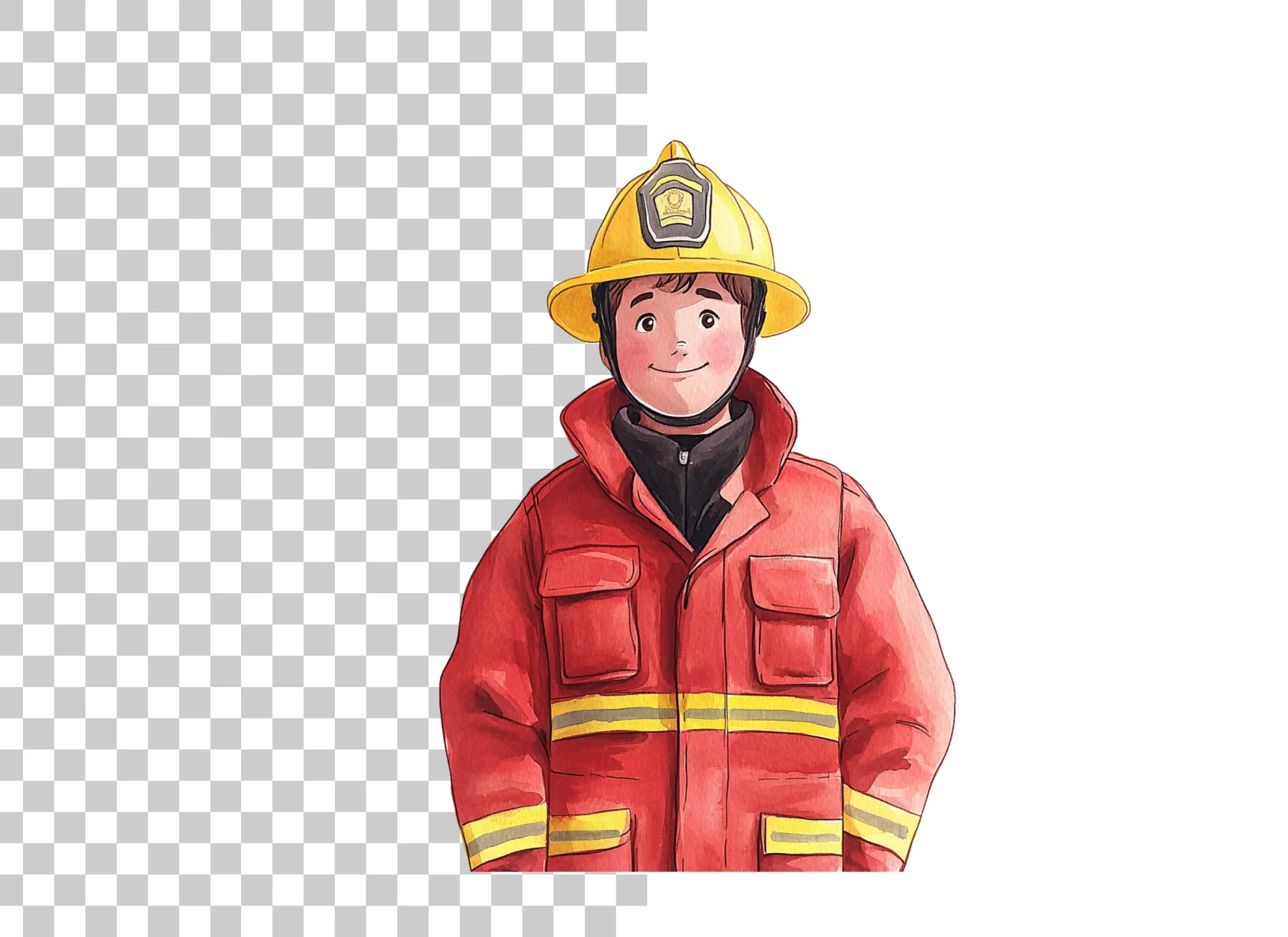 Cute Firefighters Clipart Bundle - Image 6