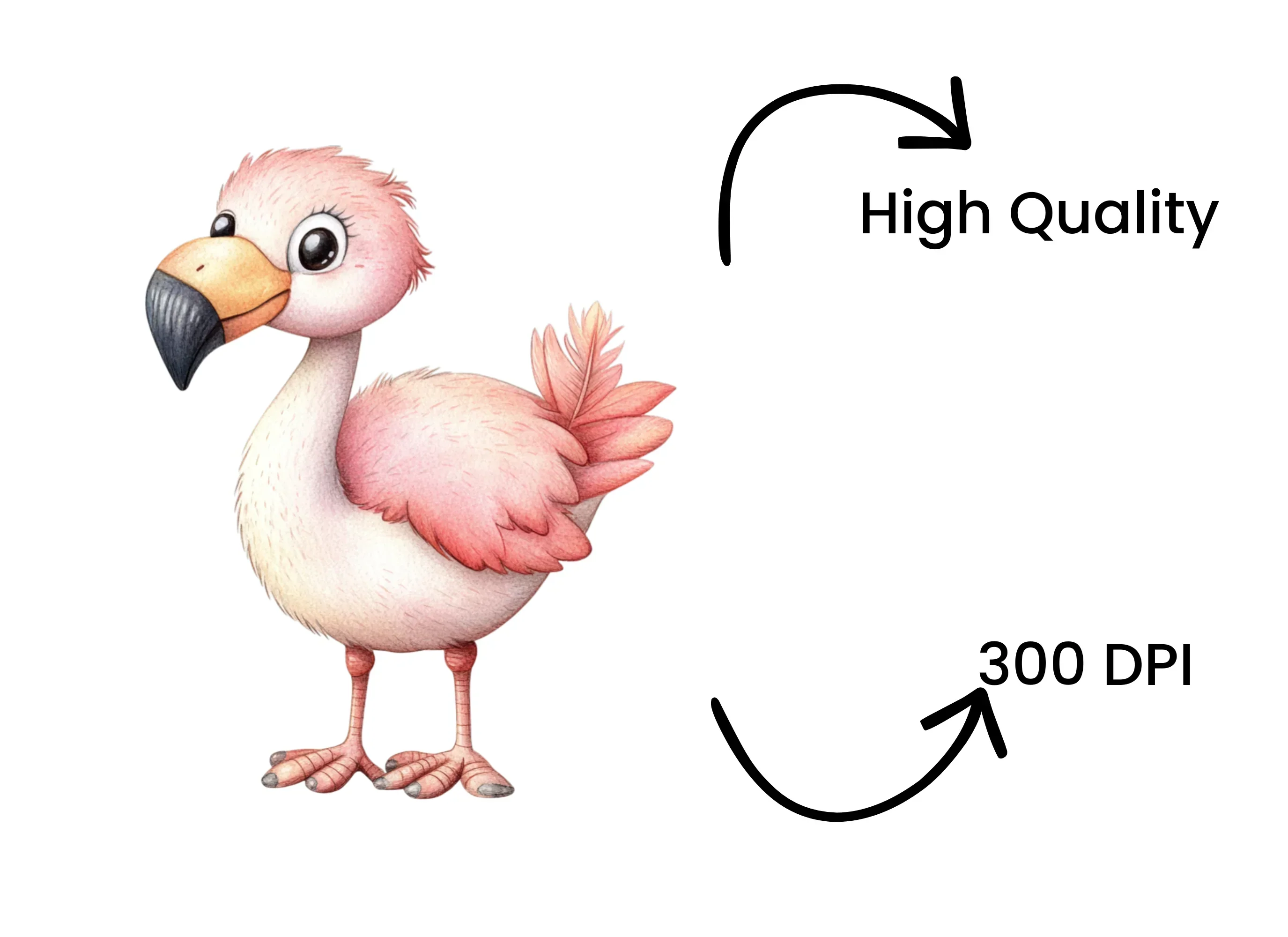Cute Flamingo Clipart Bundle - Image 4