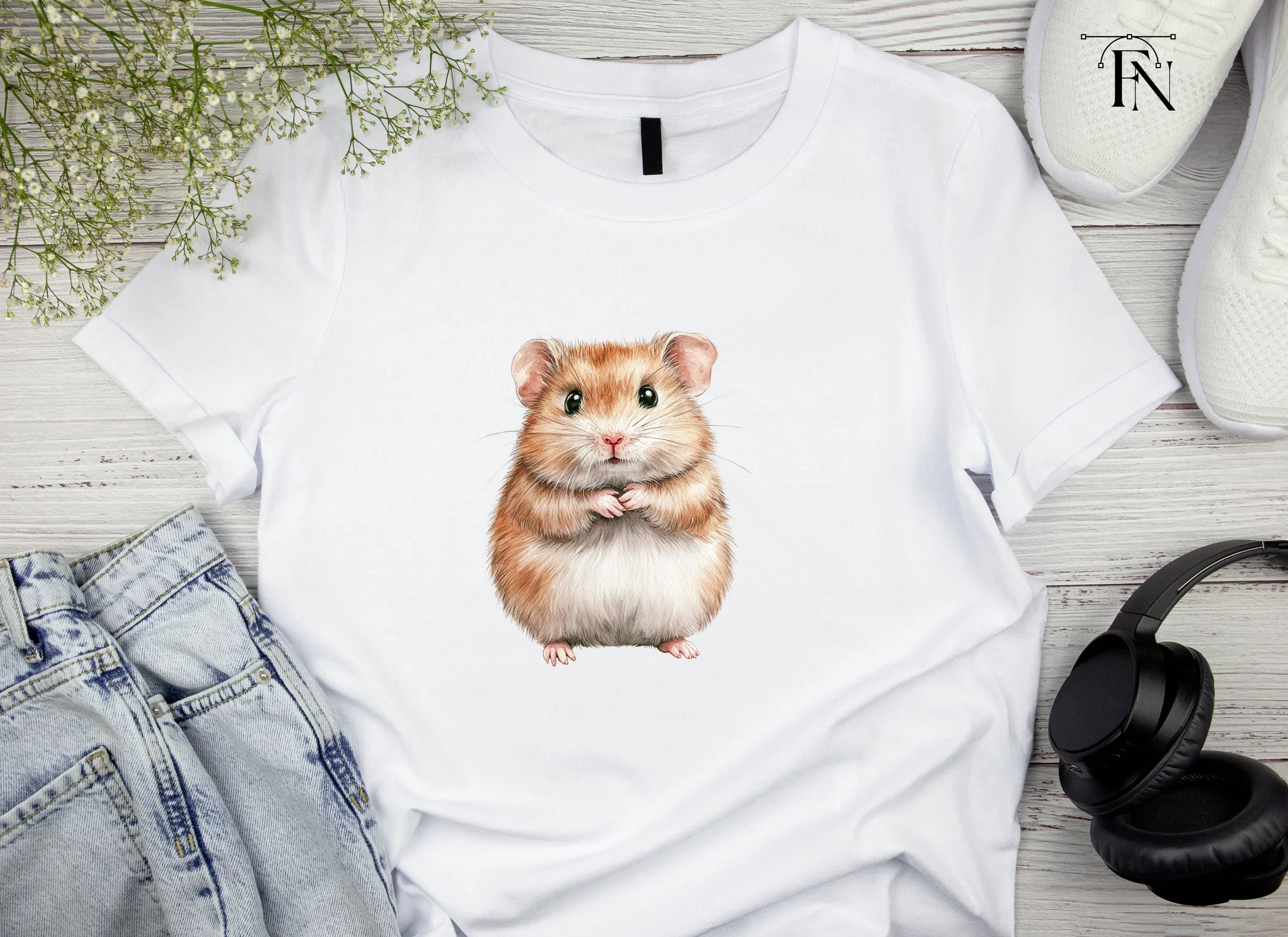 Cute Fluffy Hamster Clipart Bundle - Image 4