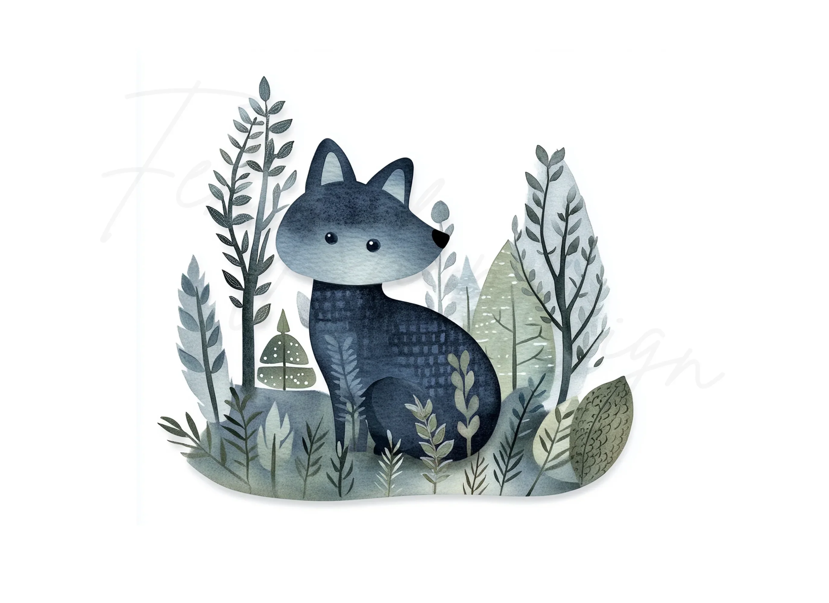 Cute Forest Wolf Clipart Bundle - Image 2