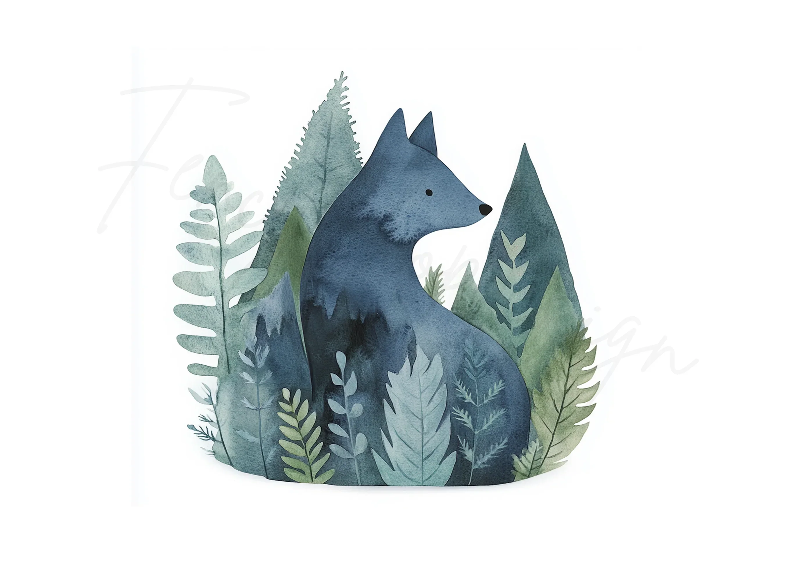 Cute Forest Wolf Clipart Bundle - Image 3