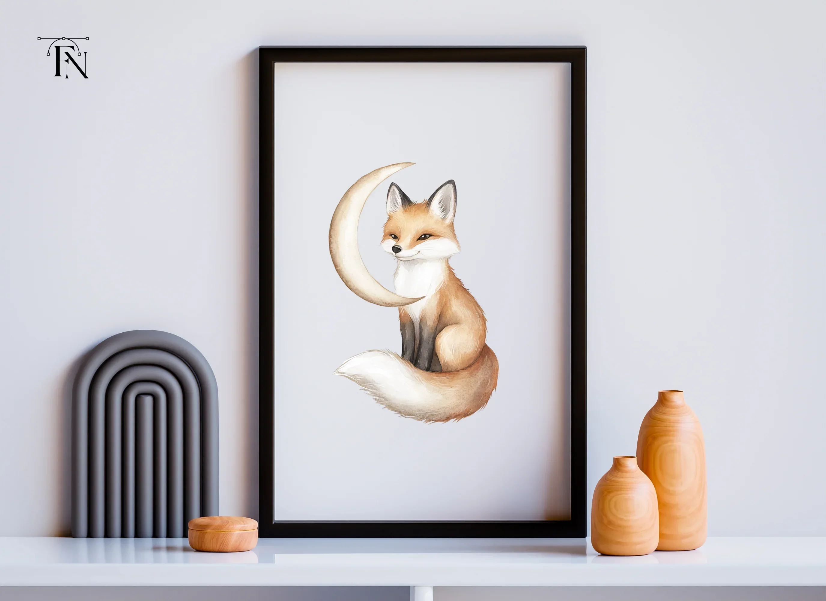 Cute Fox and Moon Clipart Bundle - Image 6