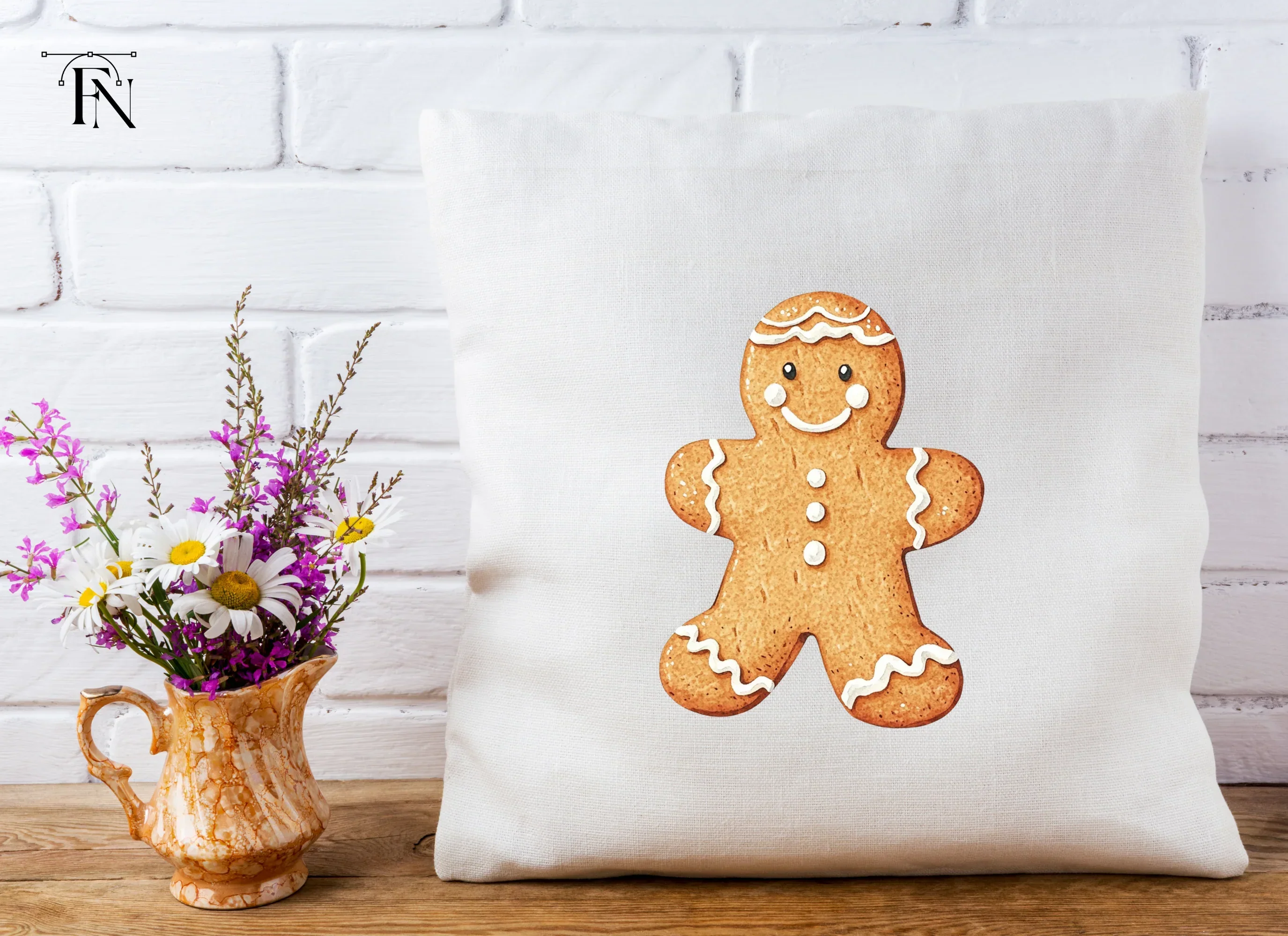 Cute Gingerbread Man Christmas Clipart Bundle - Image 4