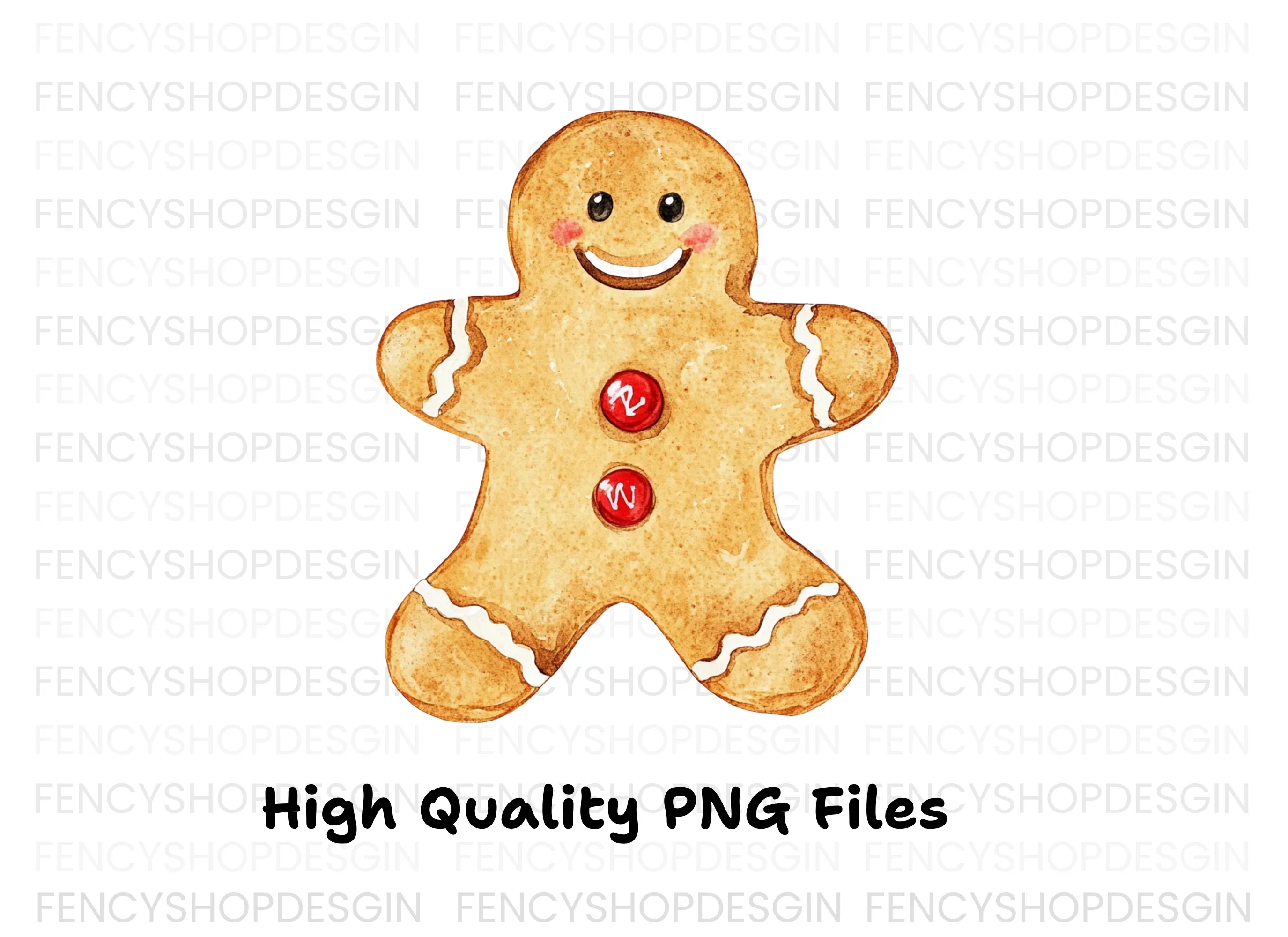 Cute Gingerbread Man Christmas Clipart Bundle - Image 2