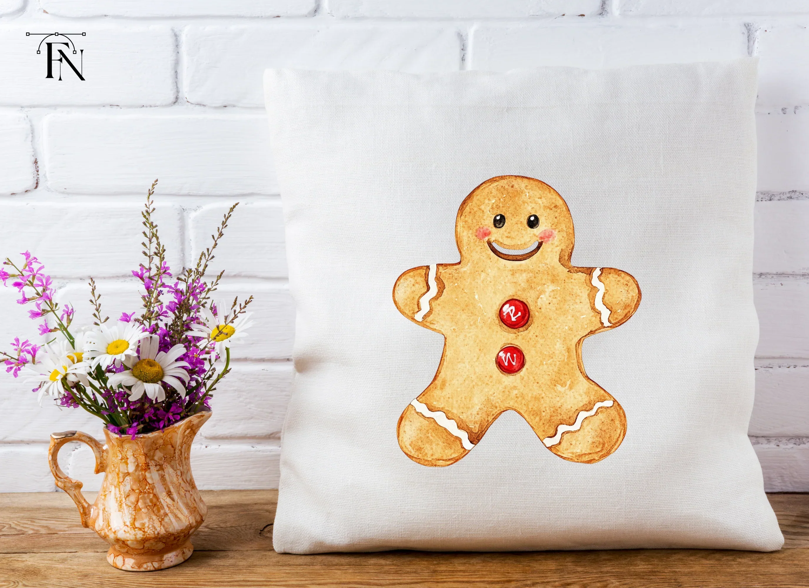Cute Gingerbread Man Christmas Clipart Bundle - Image 4
