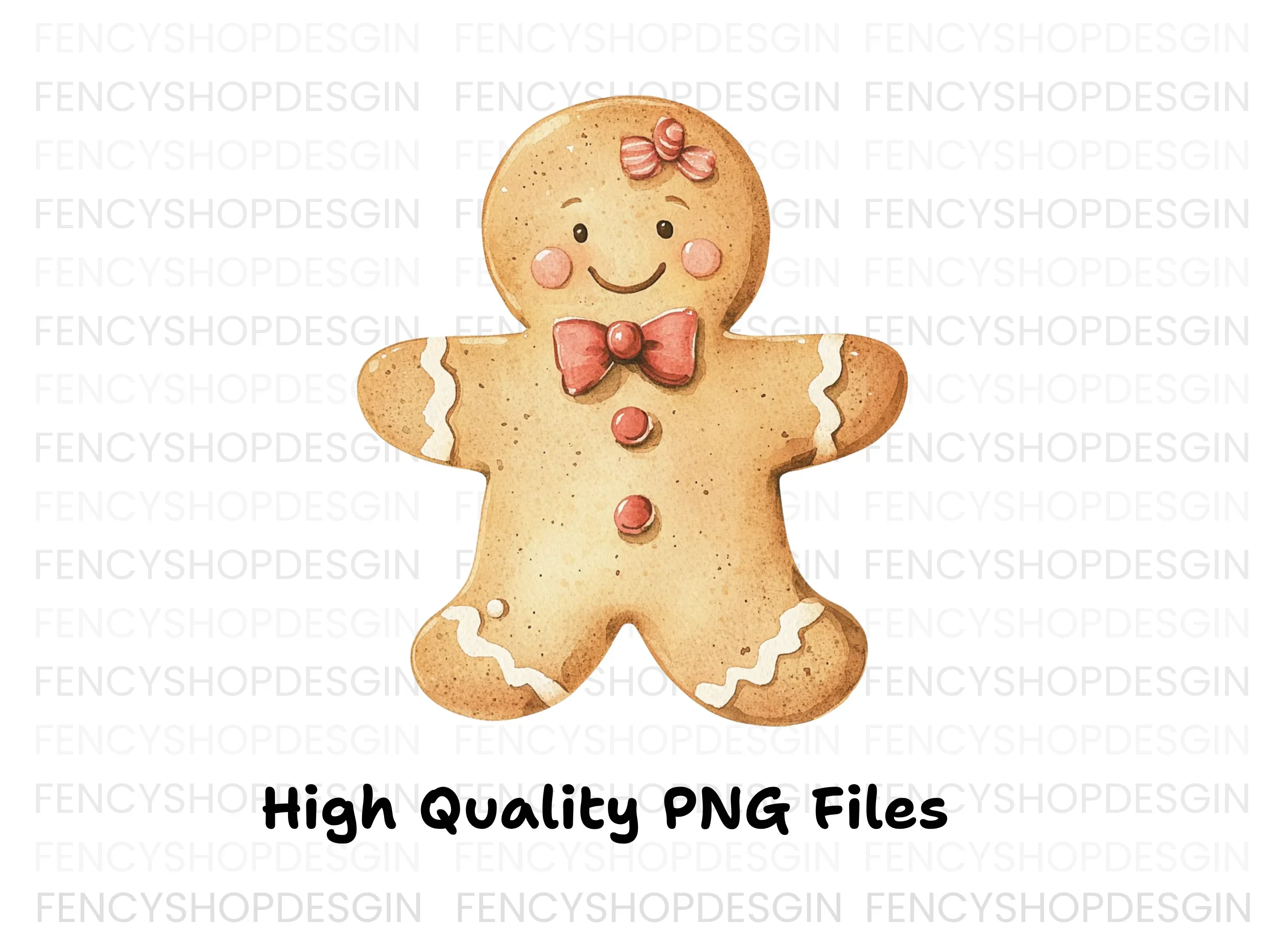 Cute Gingerbread Man Clipart Bundle - Image 3