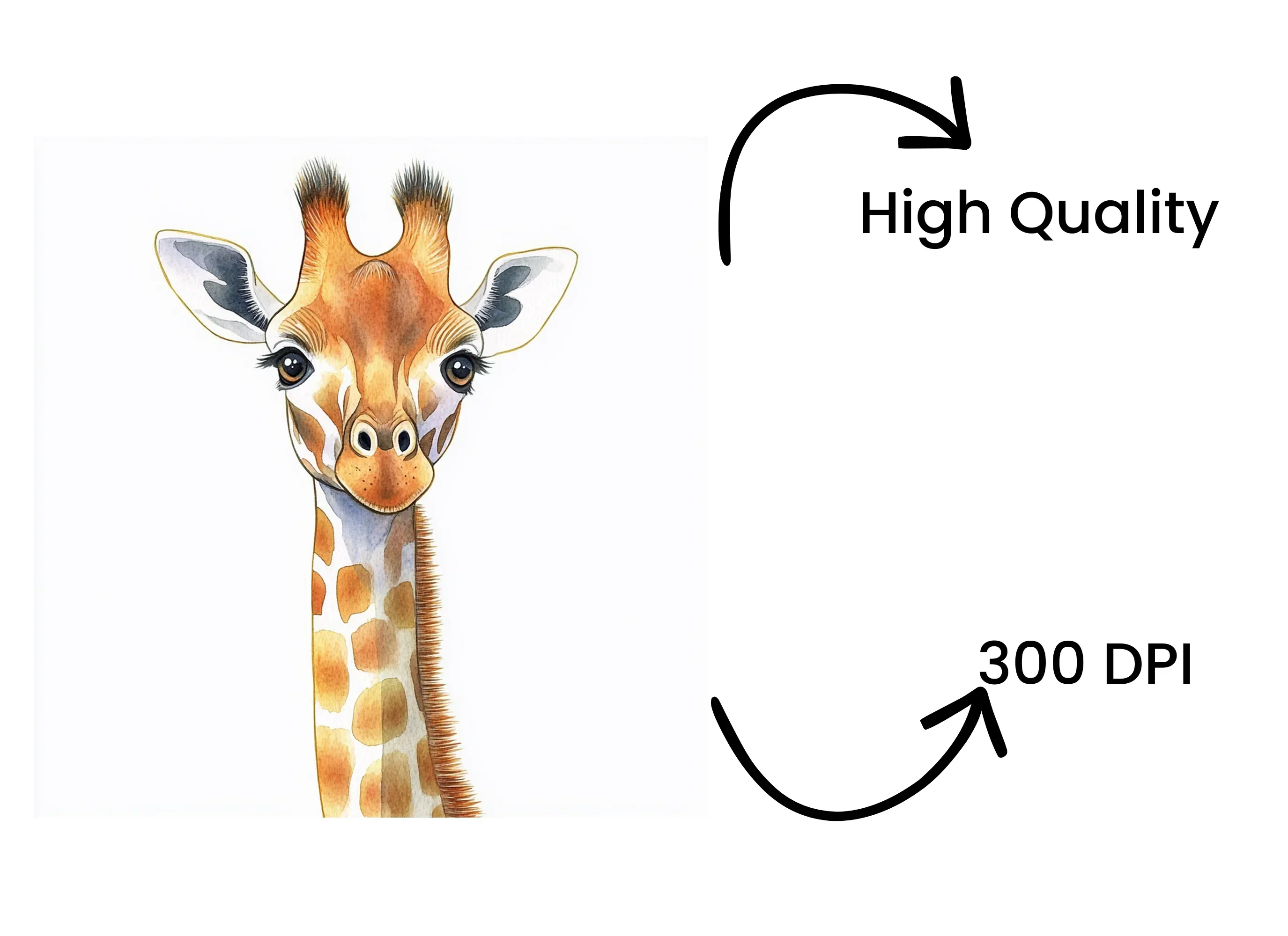 Cute Giraffe Face Clipart Bundle - Image 4