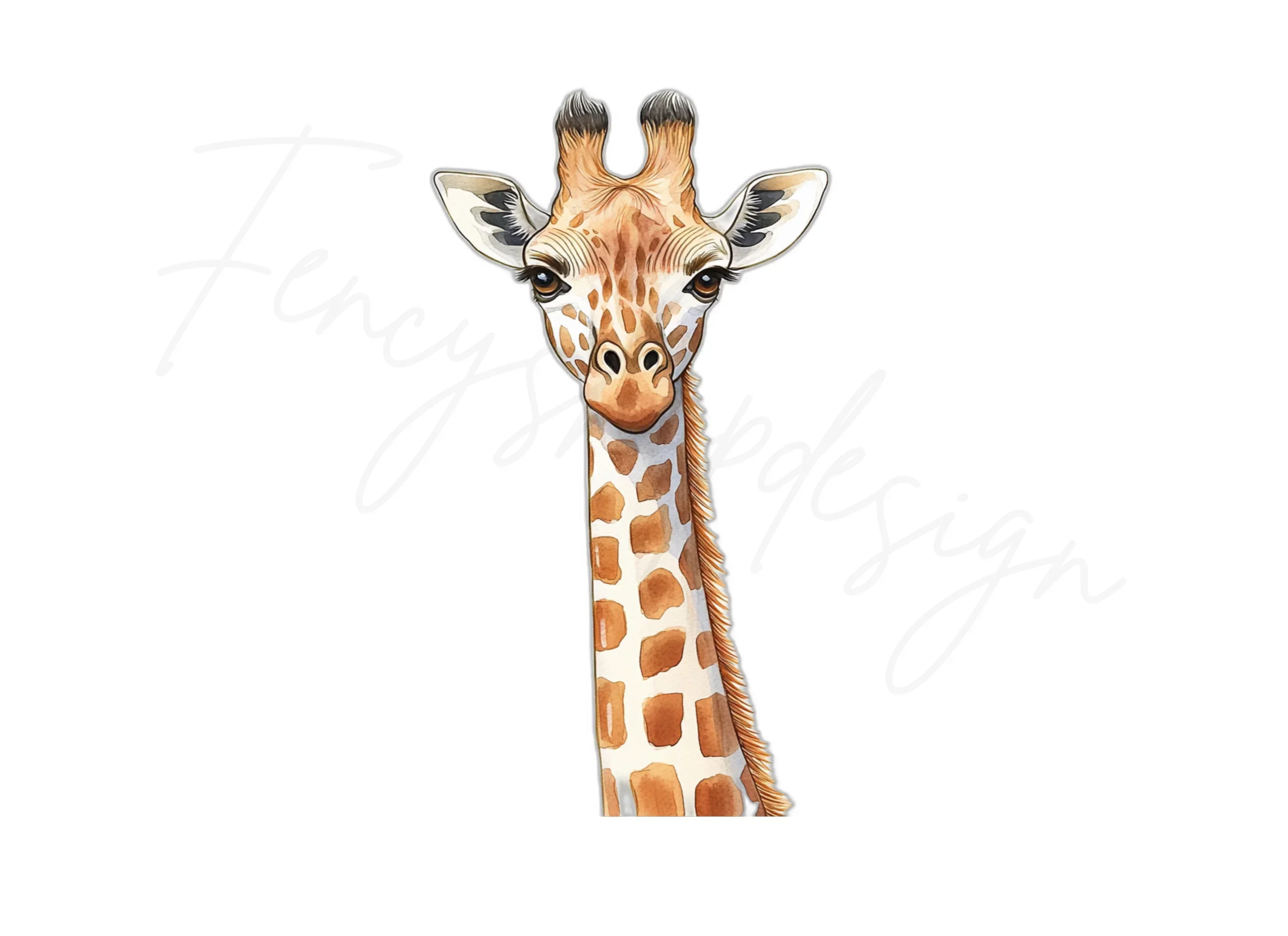 Cute Giraffe Faces Clipart Bundle - Image 3