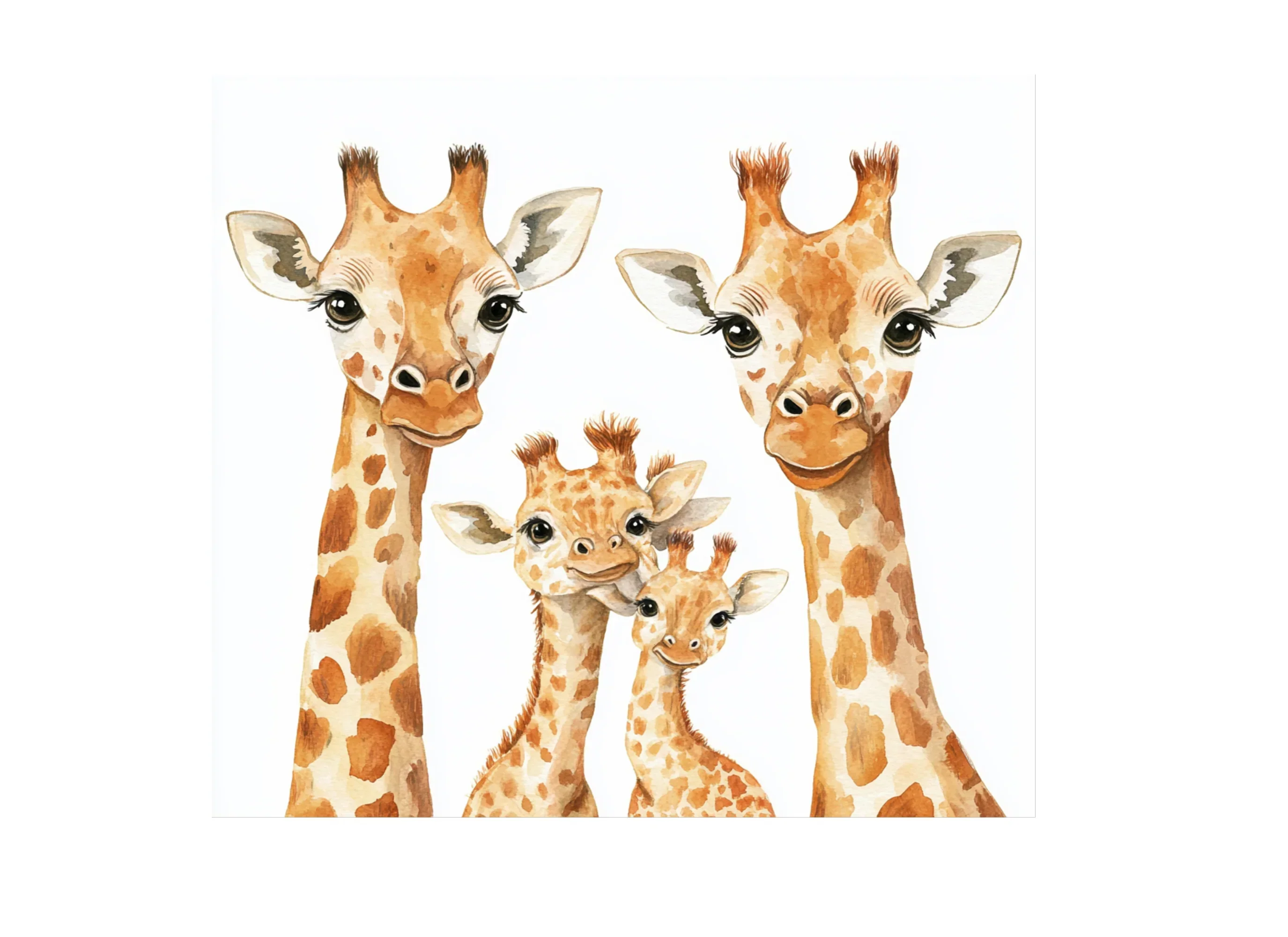 Cute Giraffe Family Clipart Bundle - Image 2