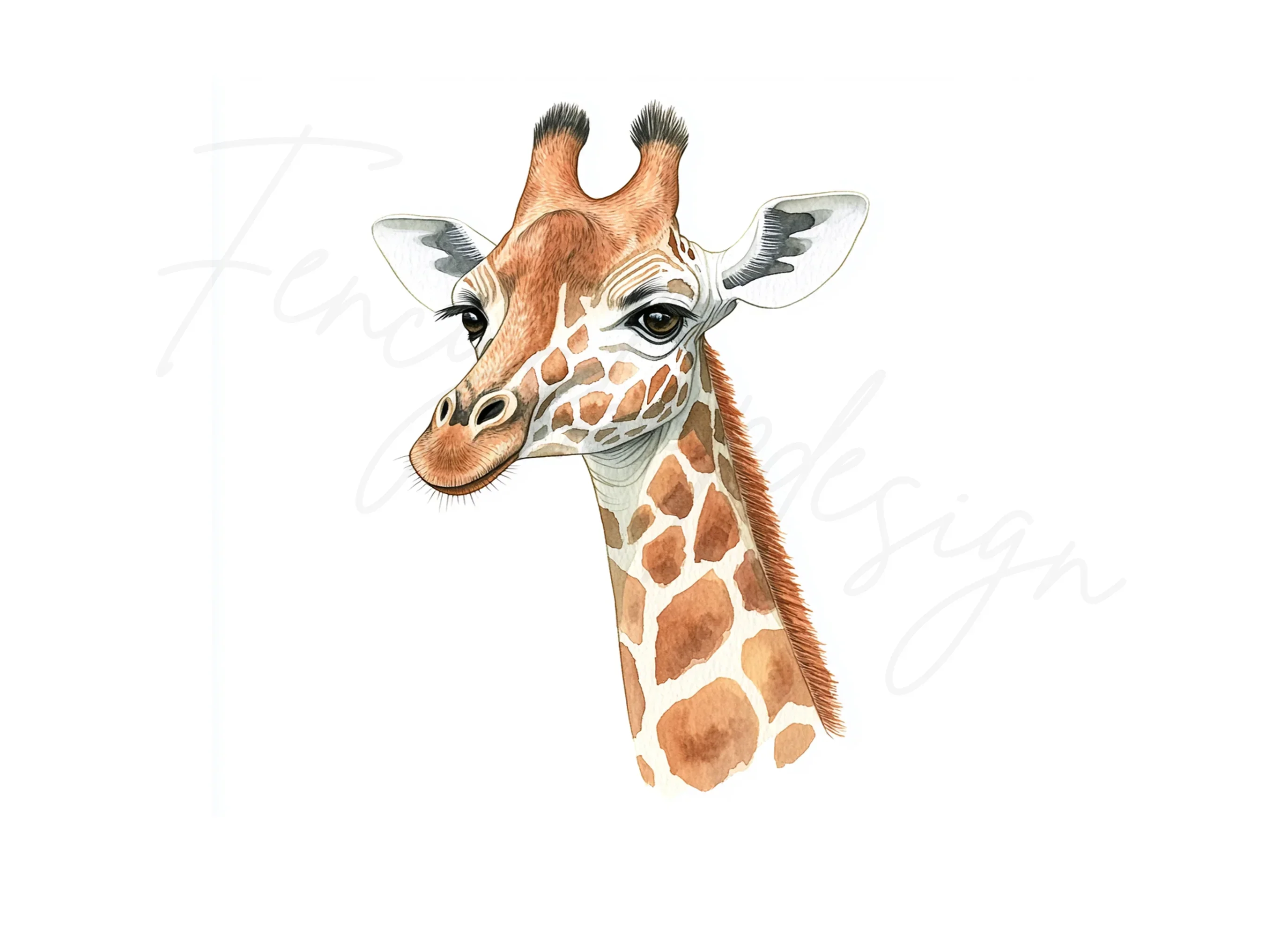 Cute Giraffe Head Clipart Bundle - Image 2