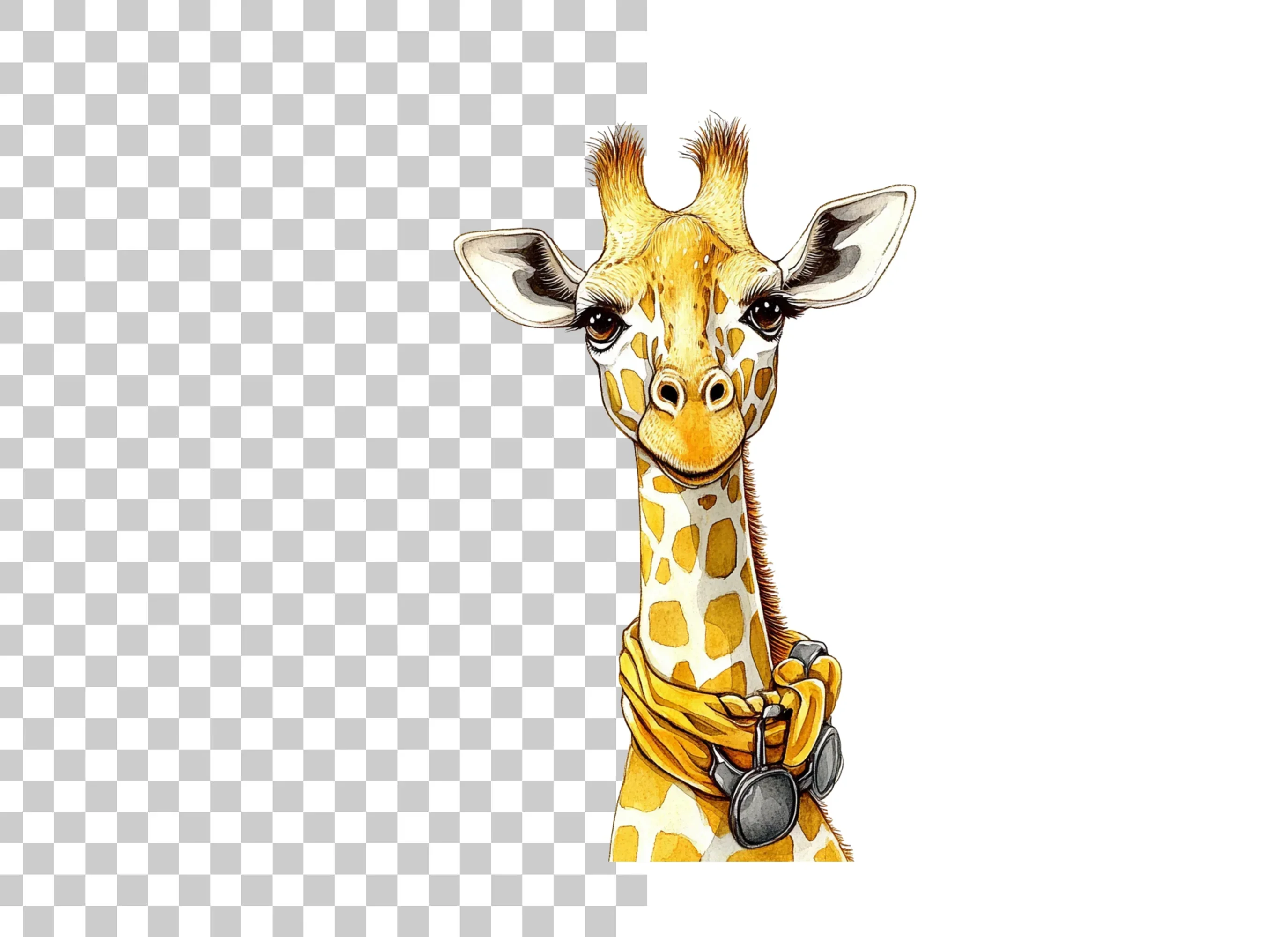 Cute Giraffe with Scarf Clipart Bundle - Image 6