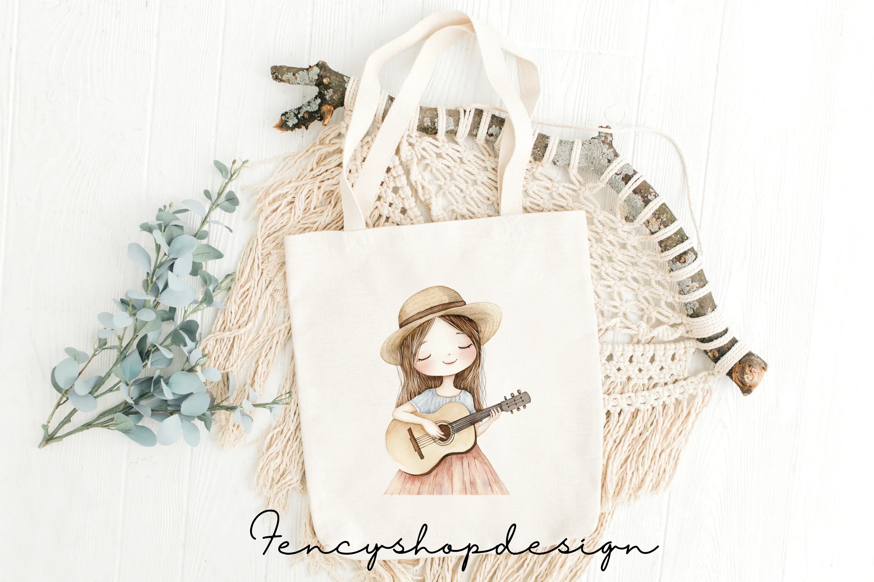 Cute Girls Music Clipart Bundle - Image 7