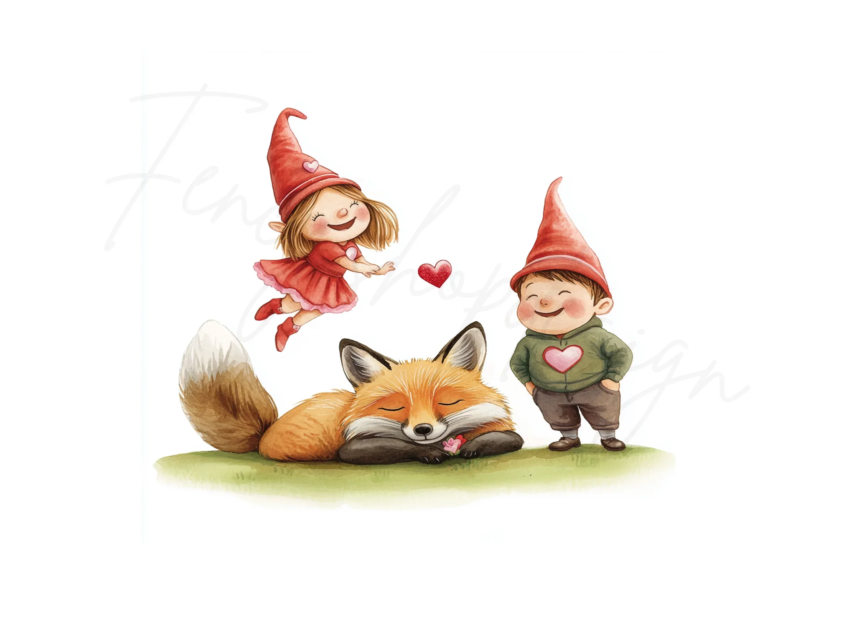 Cute Gnomes and Fox Clipart Bundle - Image 2