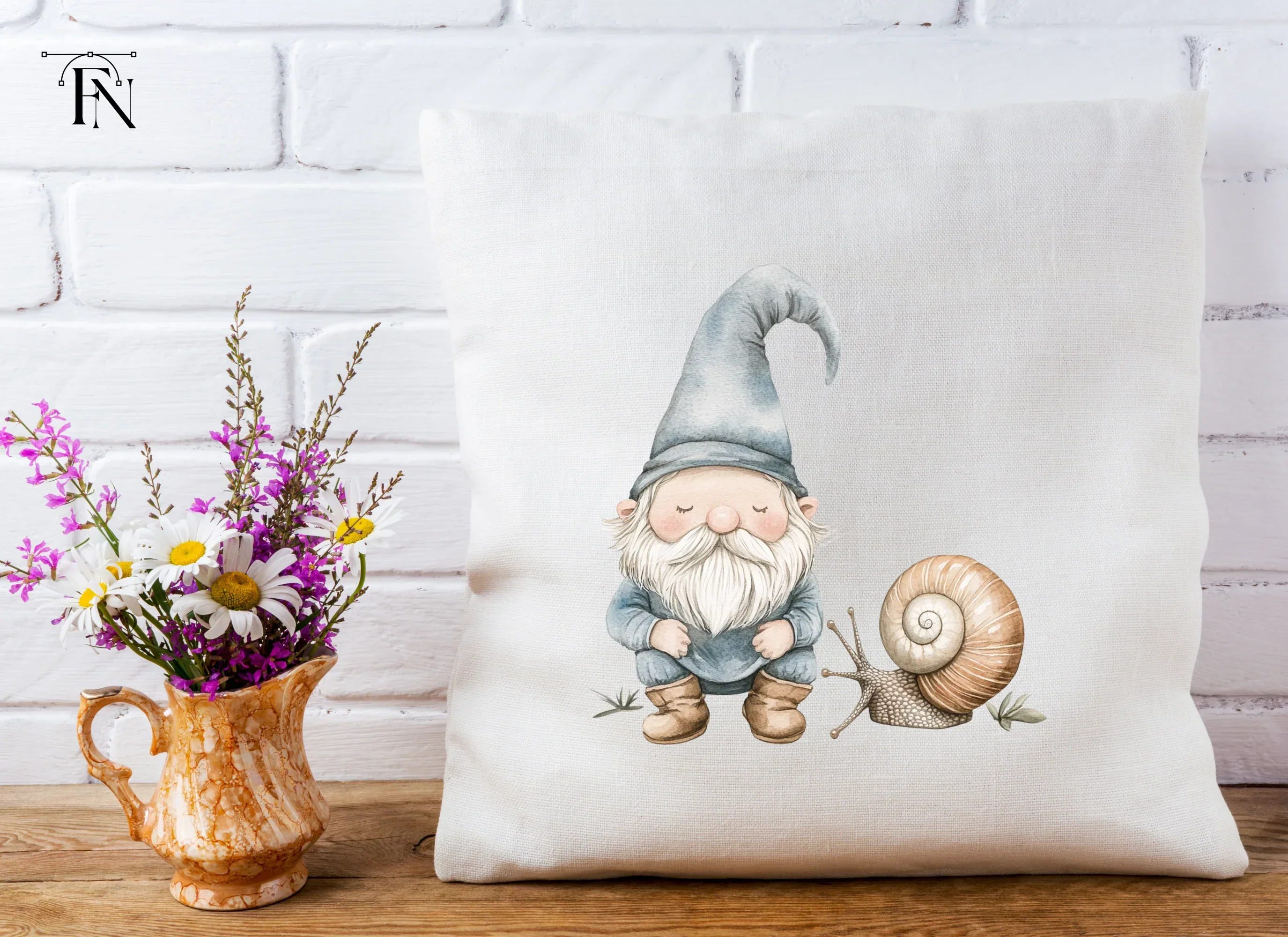 Cute Gnomes and Snails Clipart Bundle - Image 5