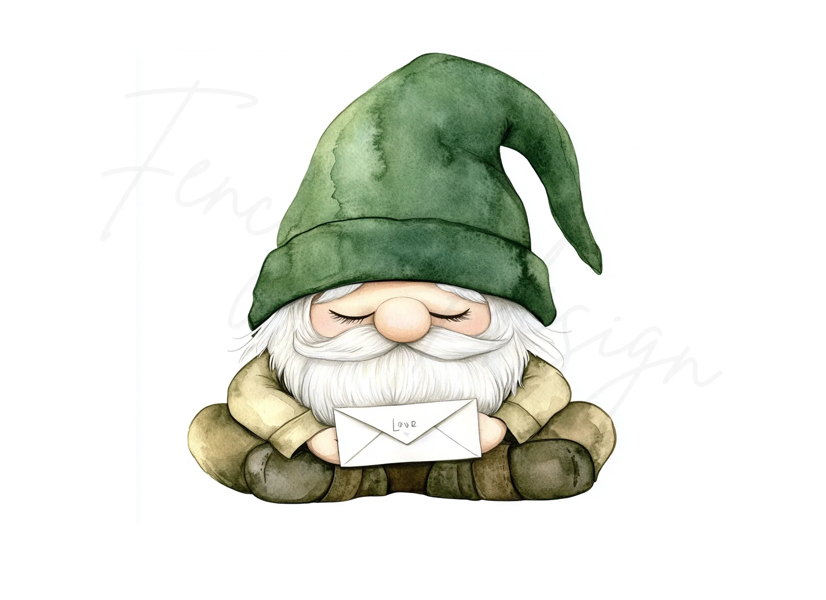 Cute Gnomes with Love Letters Clipart Bundle - Image 2