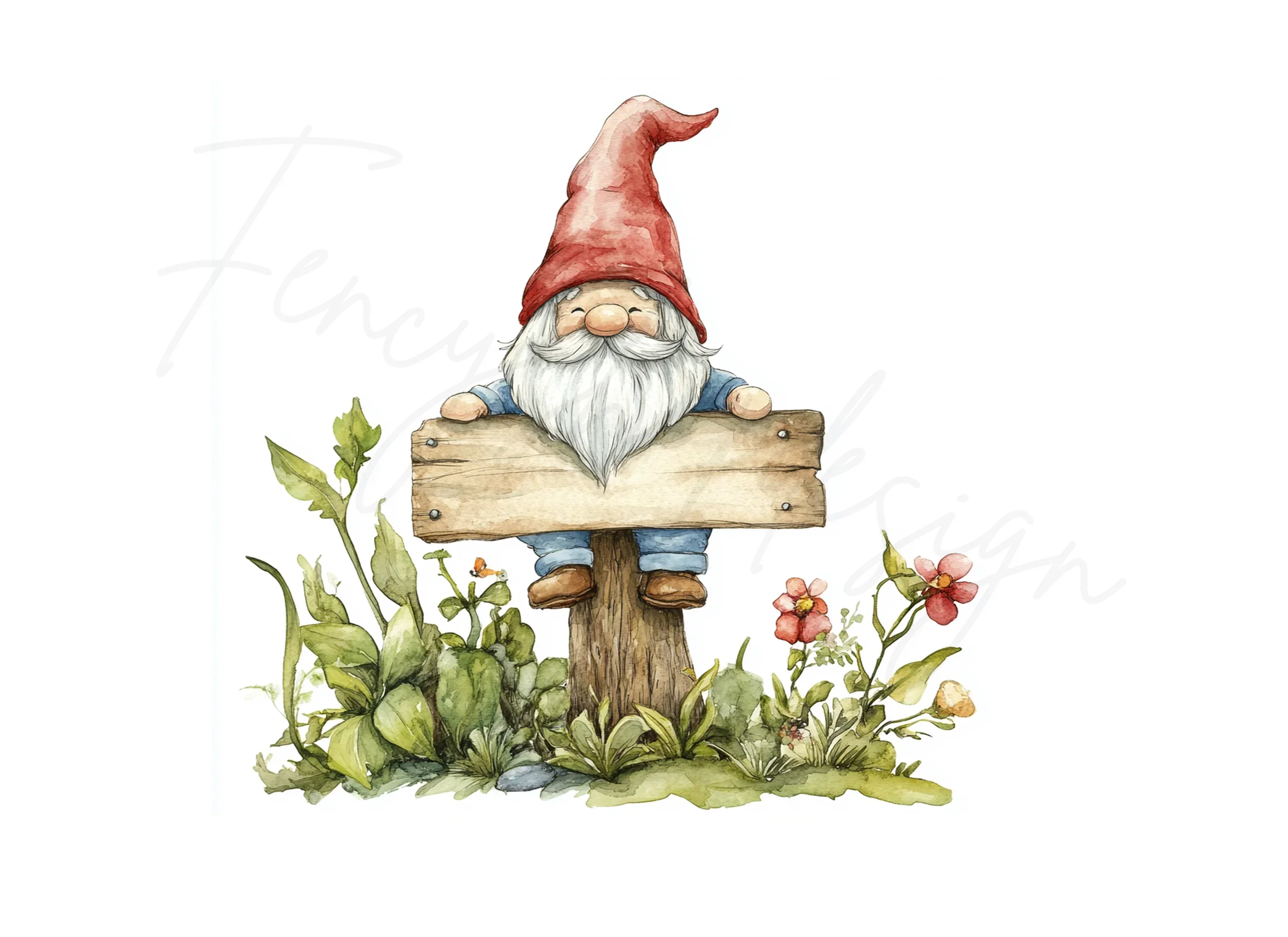 Cute Gnomes with Signs Clipart Bundle - Image 3