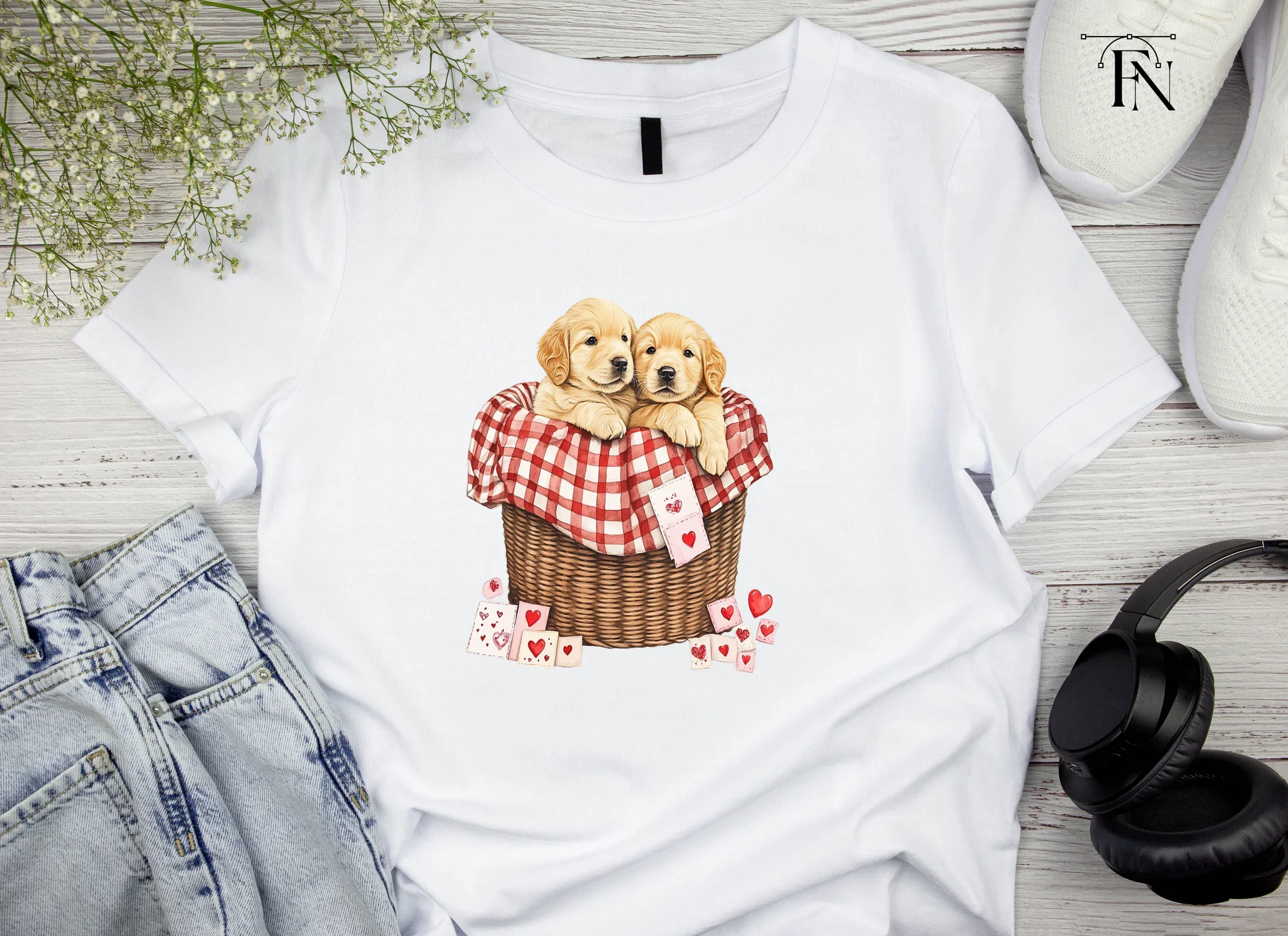 Cute Golden Retriever Puppies Clipart Bundle - Image 4