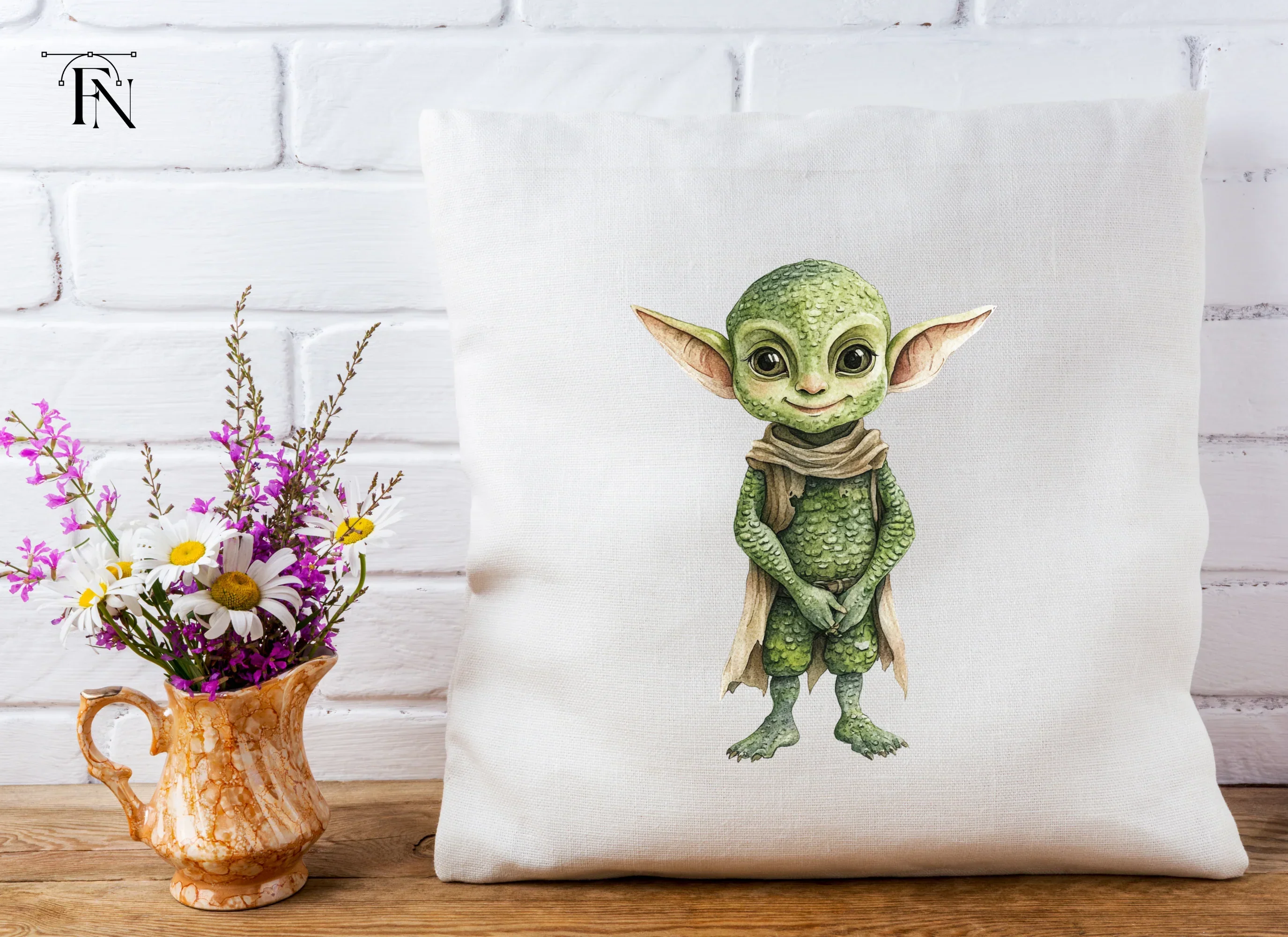 Cute Green Alien Creature Clipart Bundle - Image 5