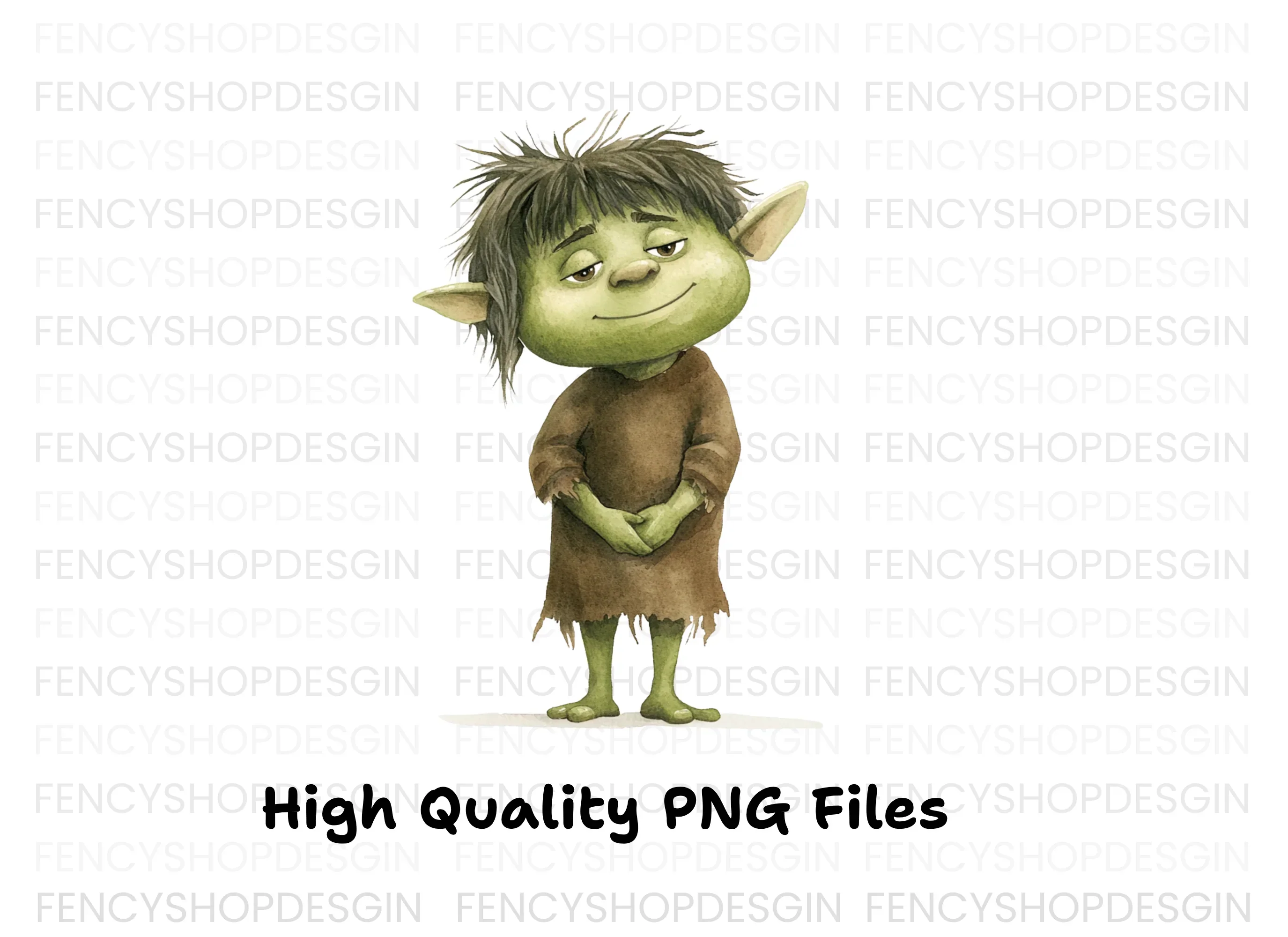 Cute Green Goblin Character Clipart Bundle - Image 3
