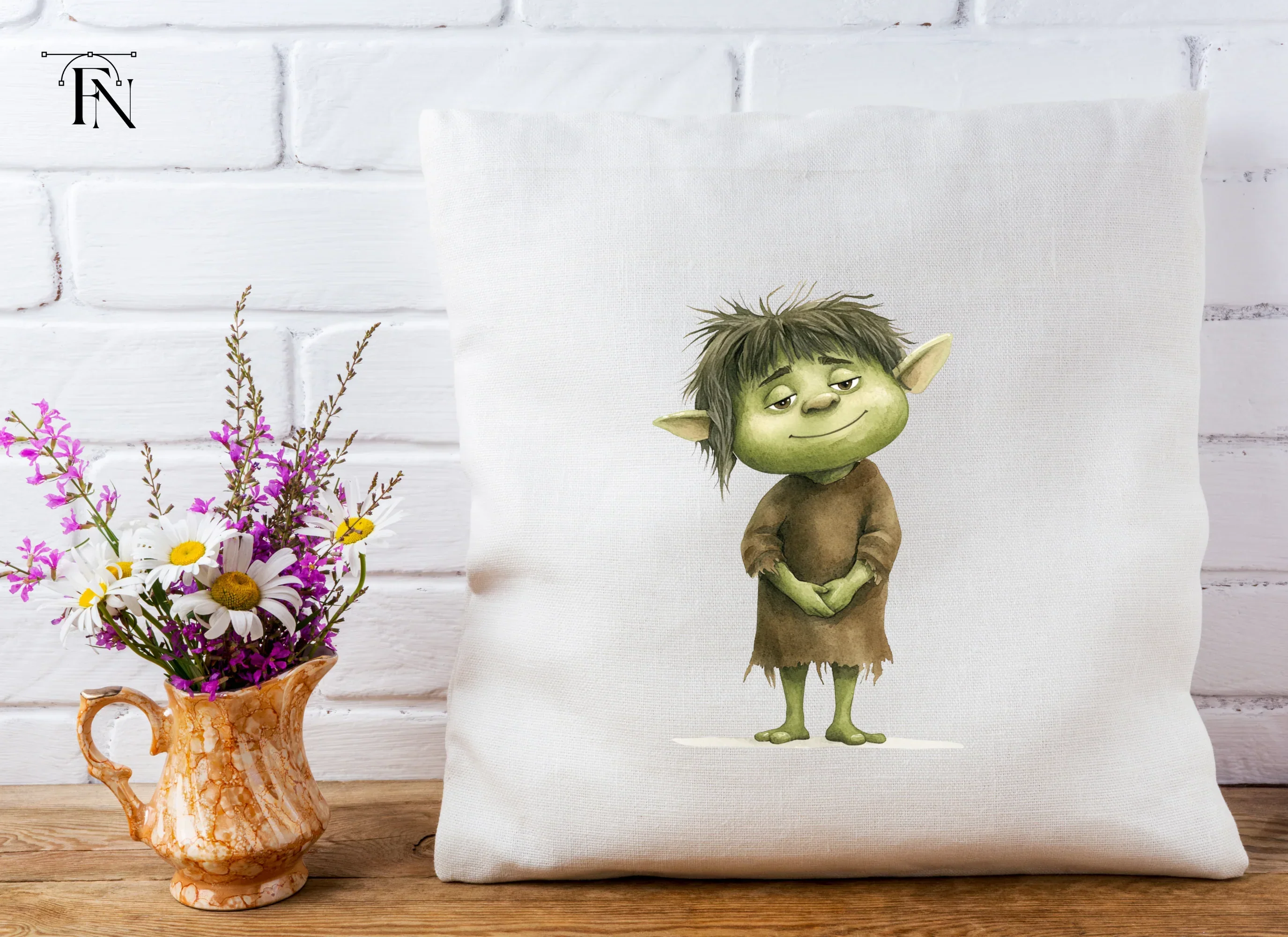Cute Green Goblin Character Clipart Bundle - Image 5