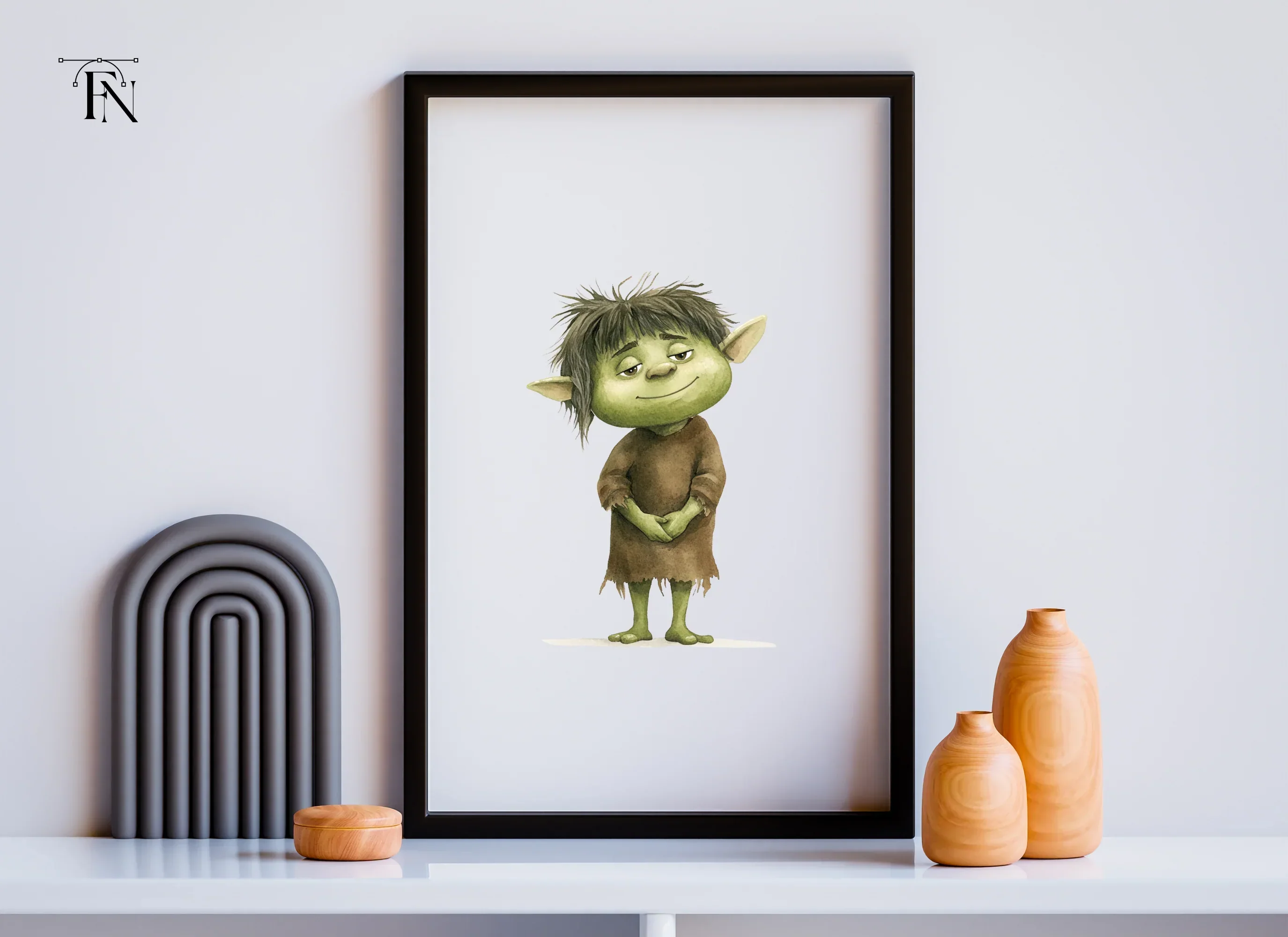 Cute Green Goblin Character Clipart Bundle - Image 6