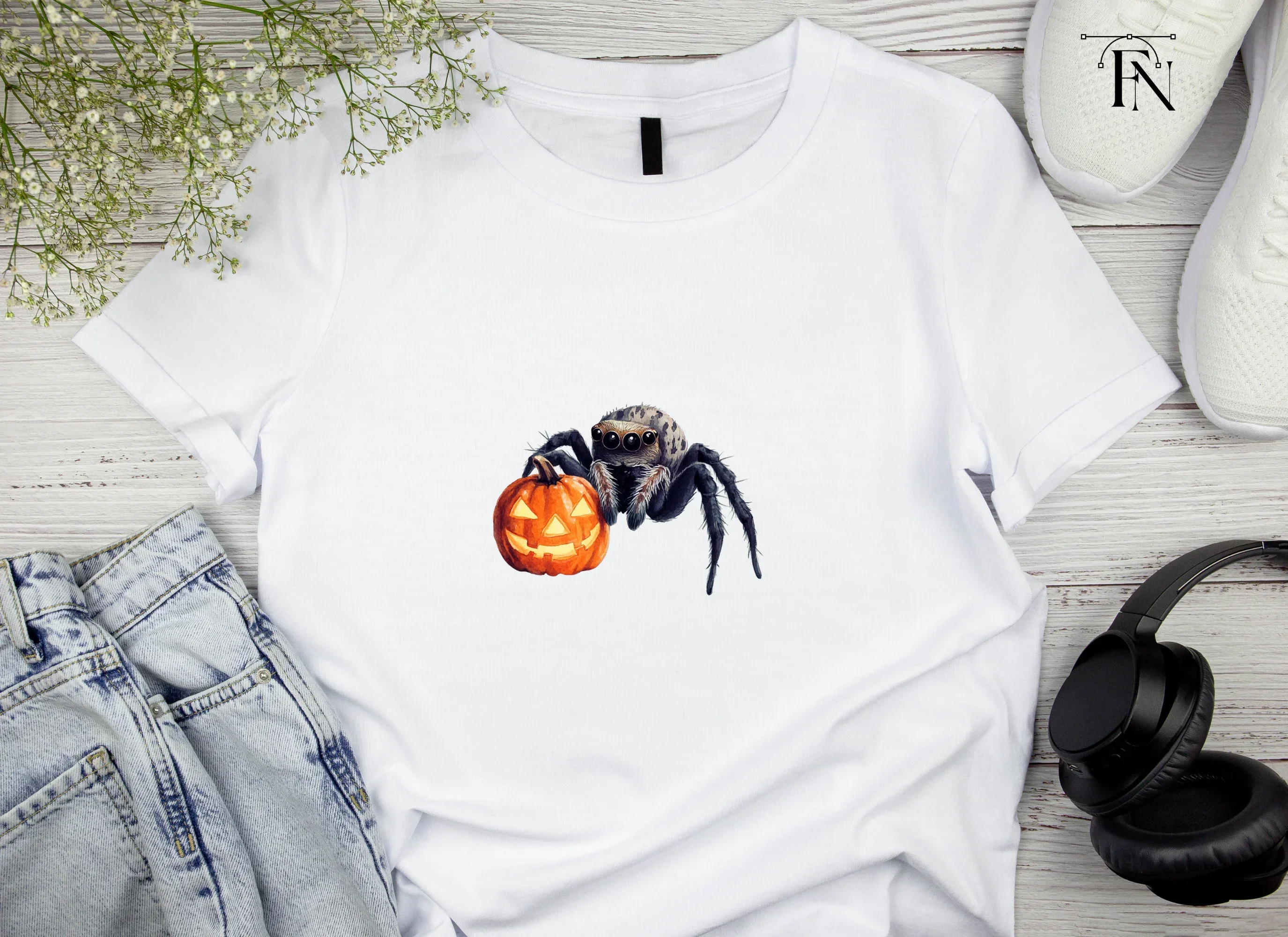 Cute Halloween Spider Pumpkin Clipart Bundle - Image 5