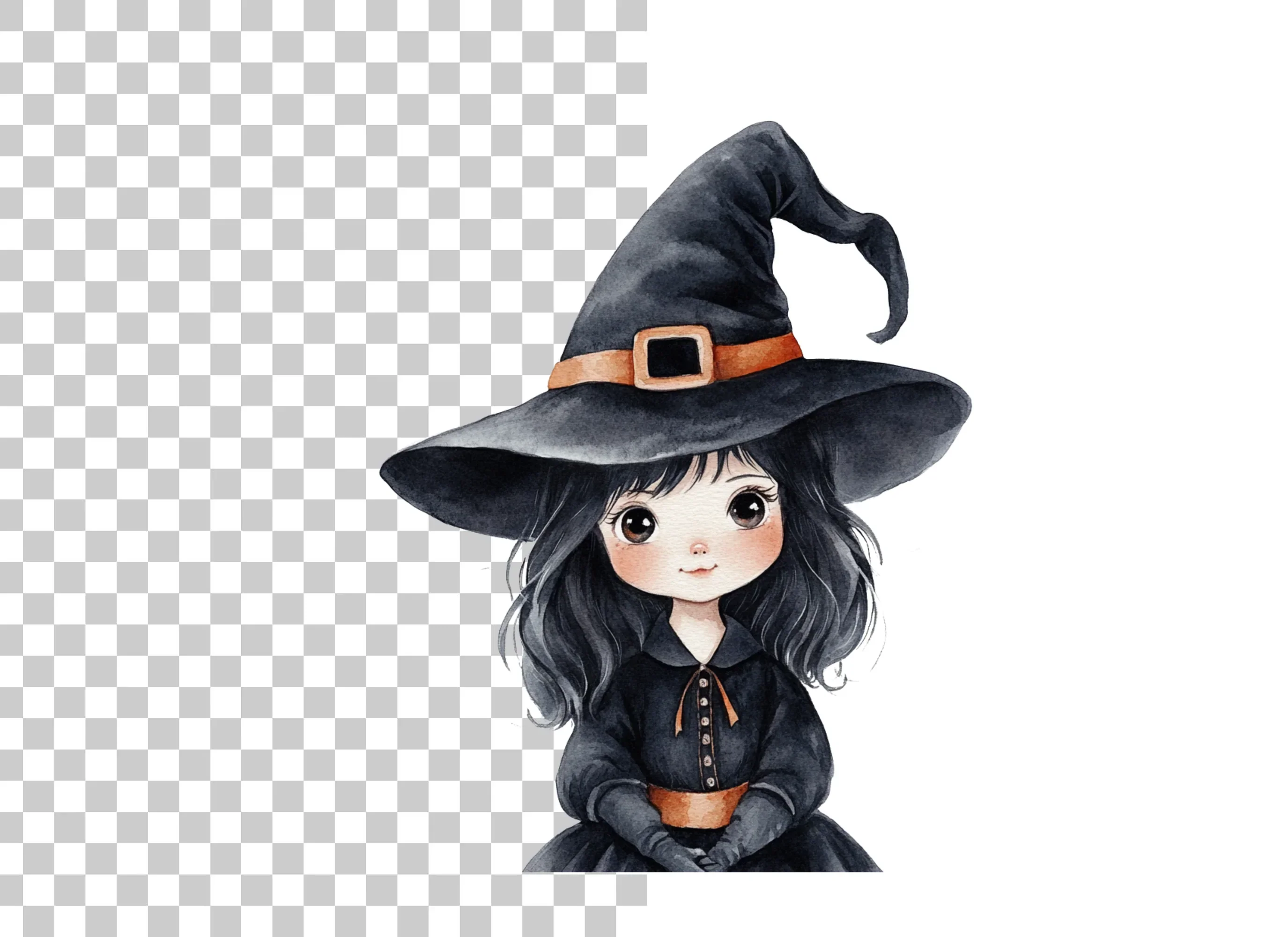 Cute Halloween Witch Clipart Bundle - Image 2