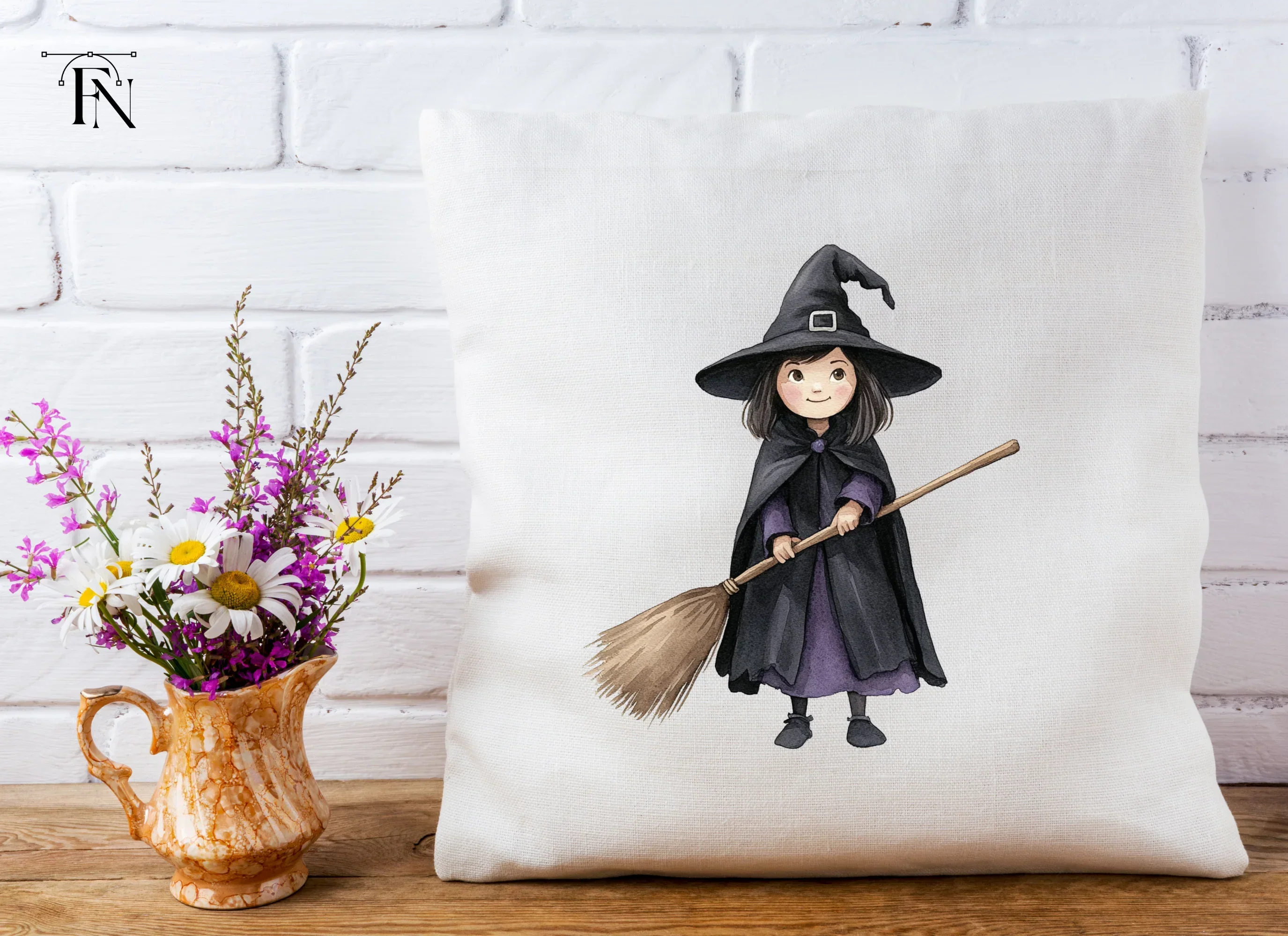 Cute Halloween Witch Clipart Bundle - Image 3