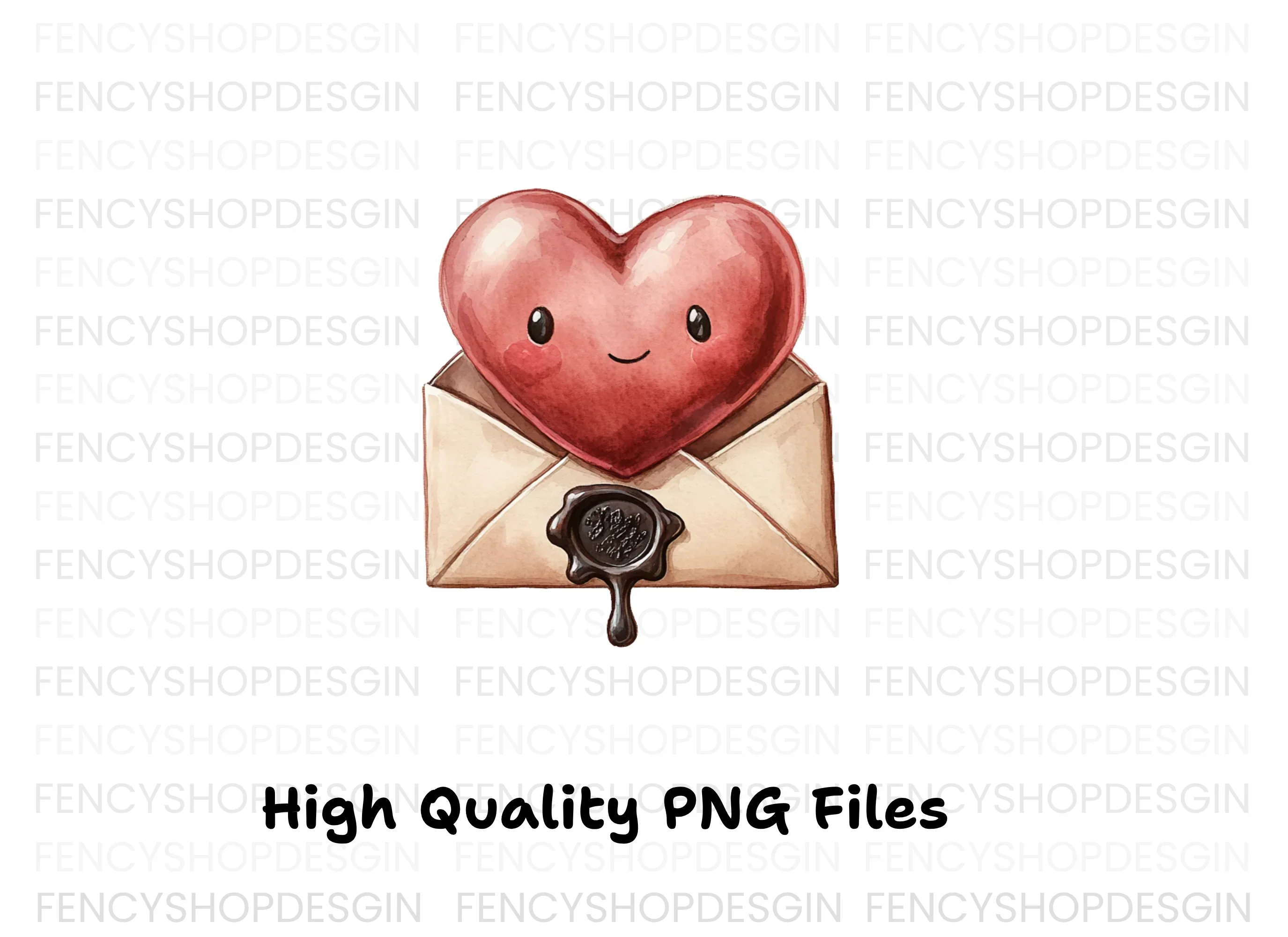 Cute Heart Envelope Clipart Bundle - Image 3