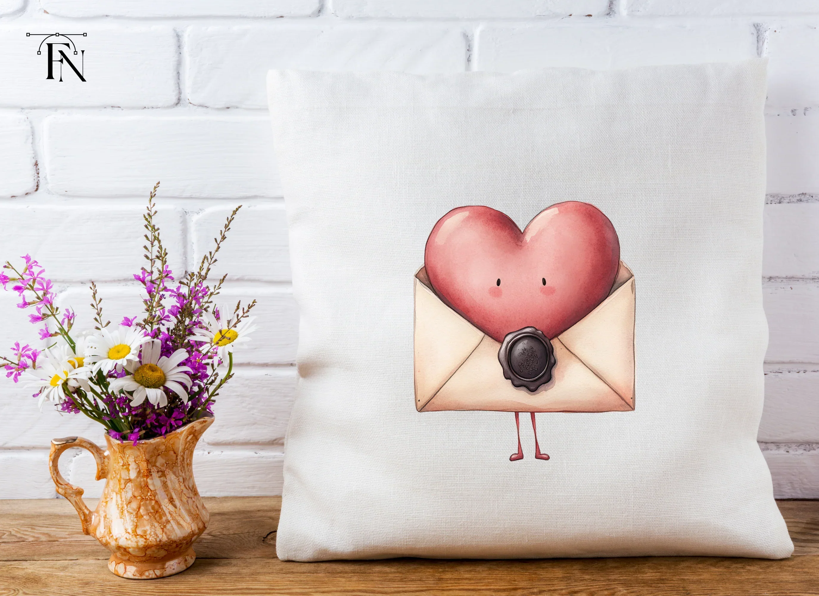 Cute Heart Envelope Clipart Bundle - Image 5