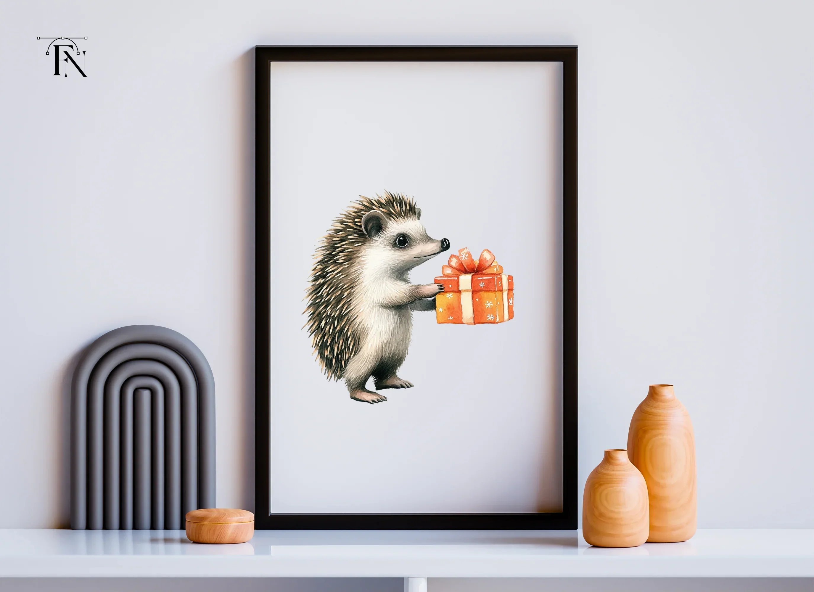 Cute Hedgehog Gift Clipart Bundle - Image 4