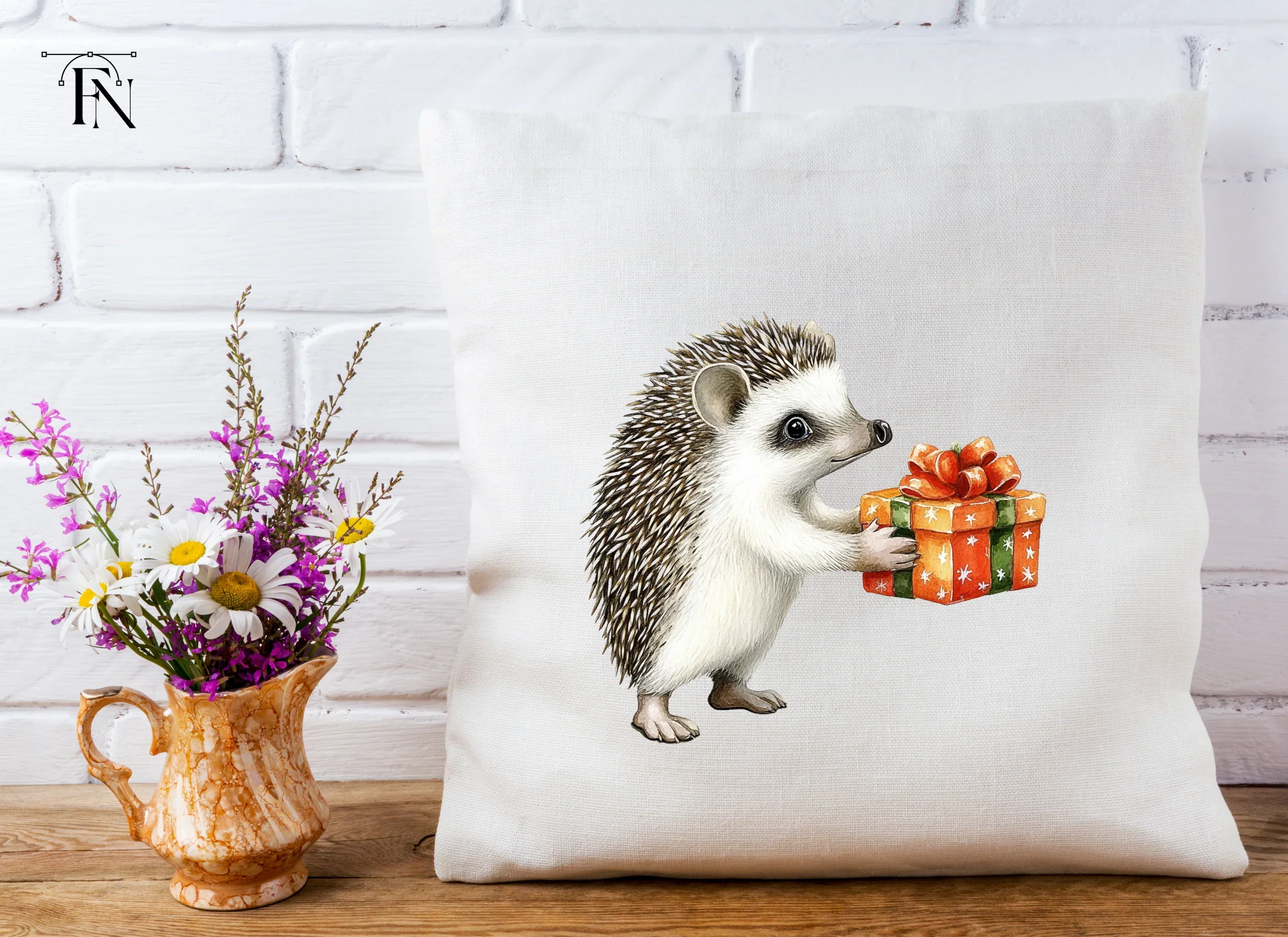 Cute Hedgehog Gift Clipart Bundle - Image 5