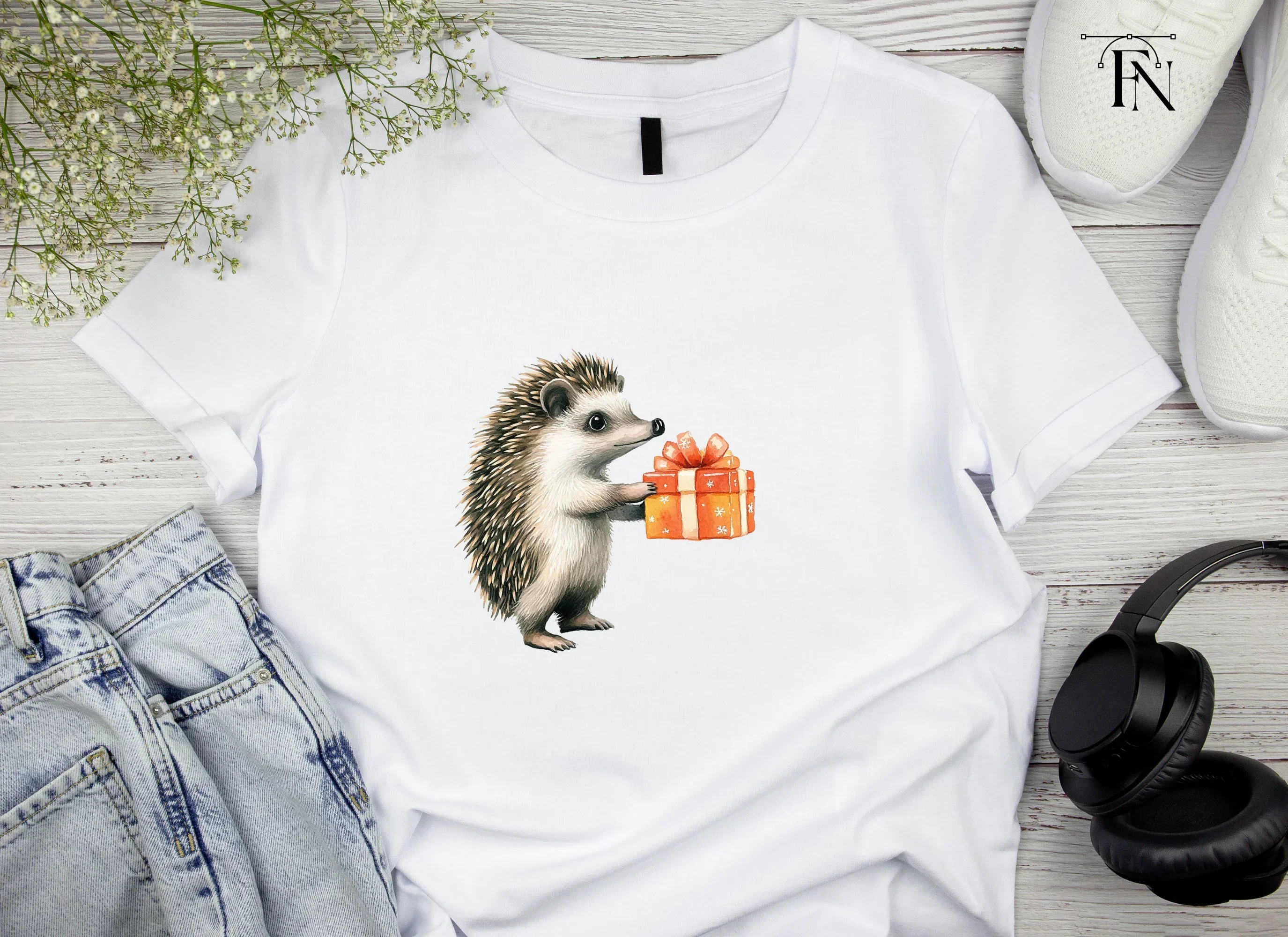 Cute Hedgehog Gift Clipart Bundle - Image 6