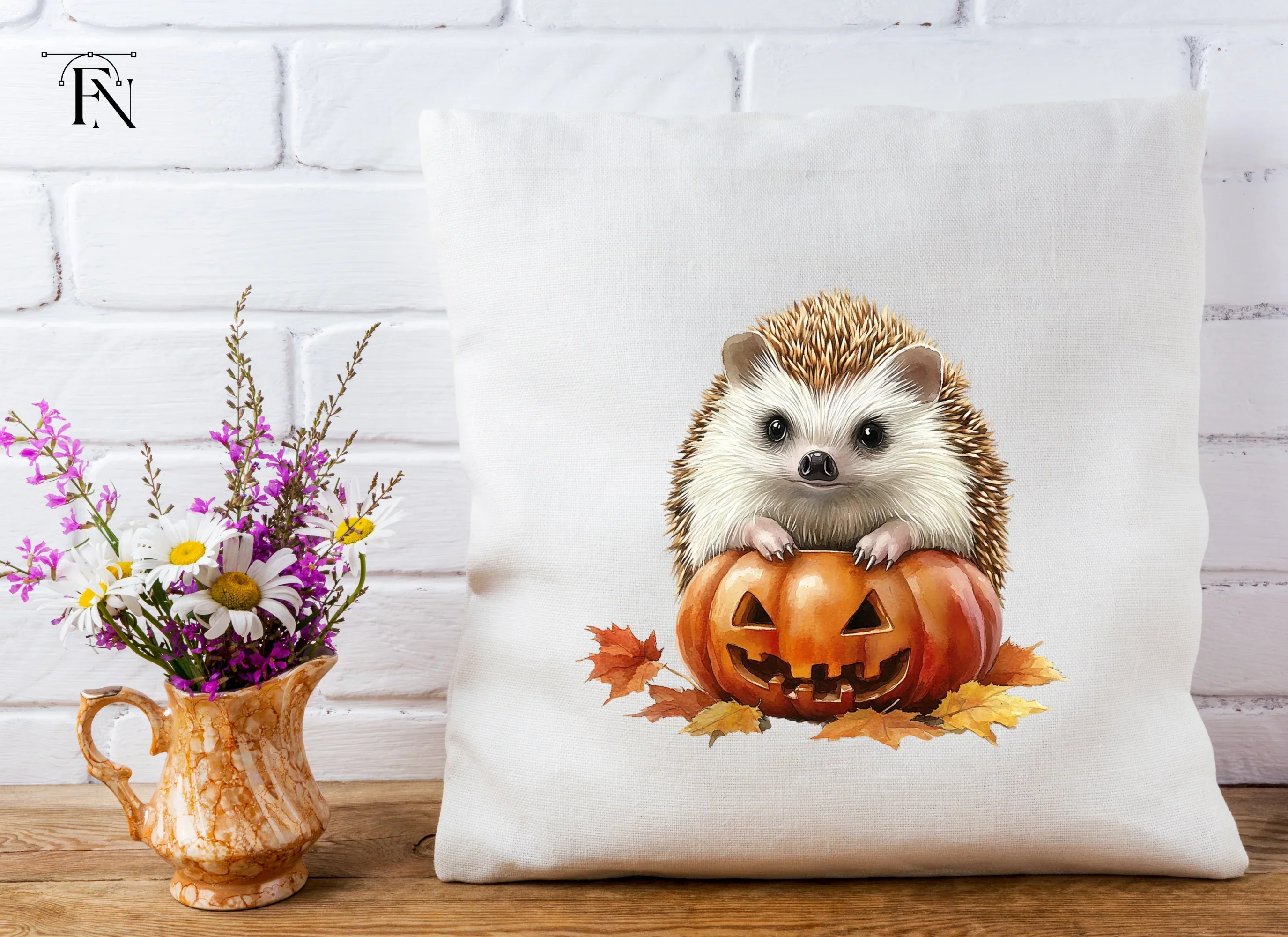 Cute Hedgehog Halloween Pumpkin Clipart Bundle - Image 4