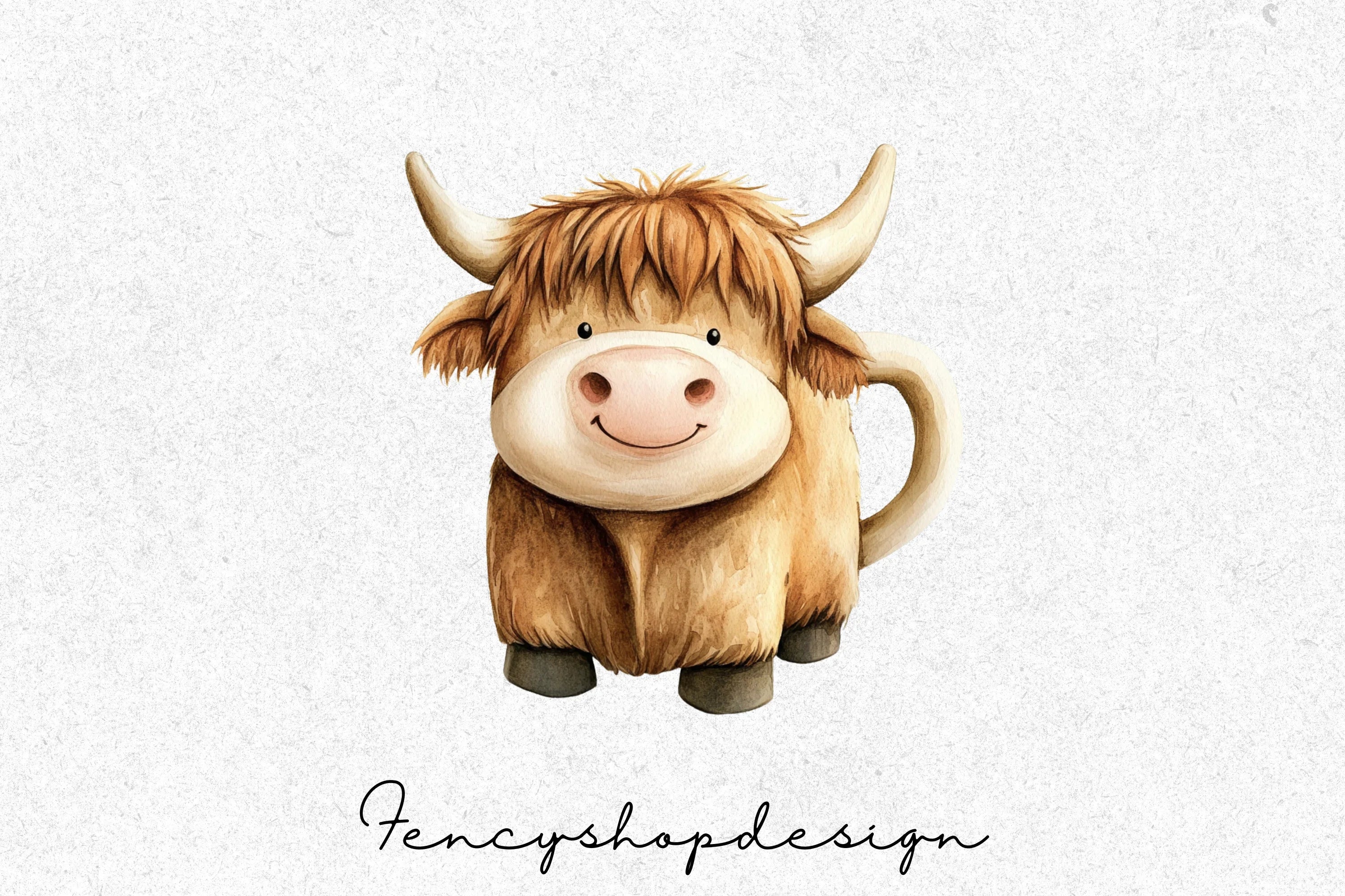 Cute Highland Cow Clipart Bundle - Image 3