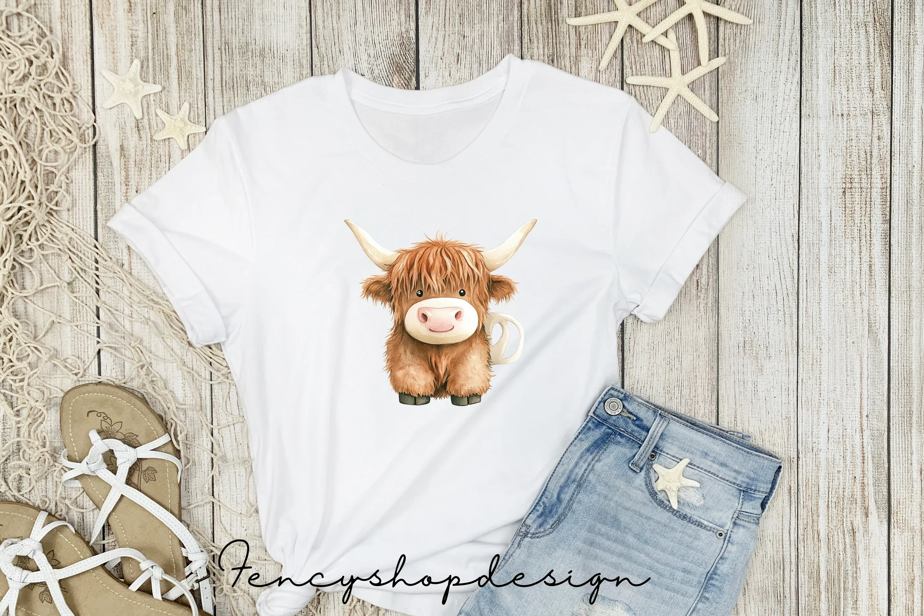 Cute Highland Cow Clipart Bundle - Image 5