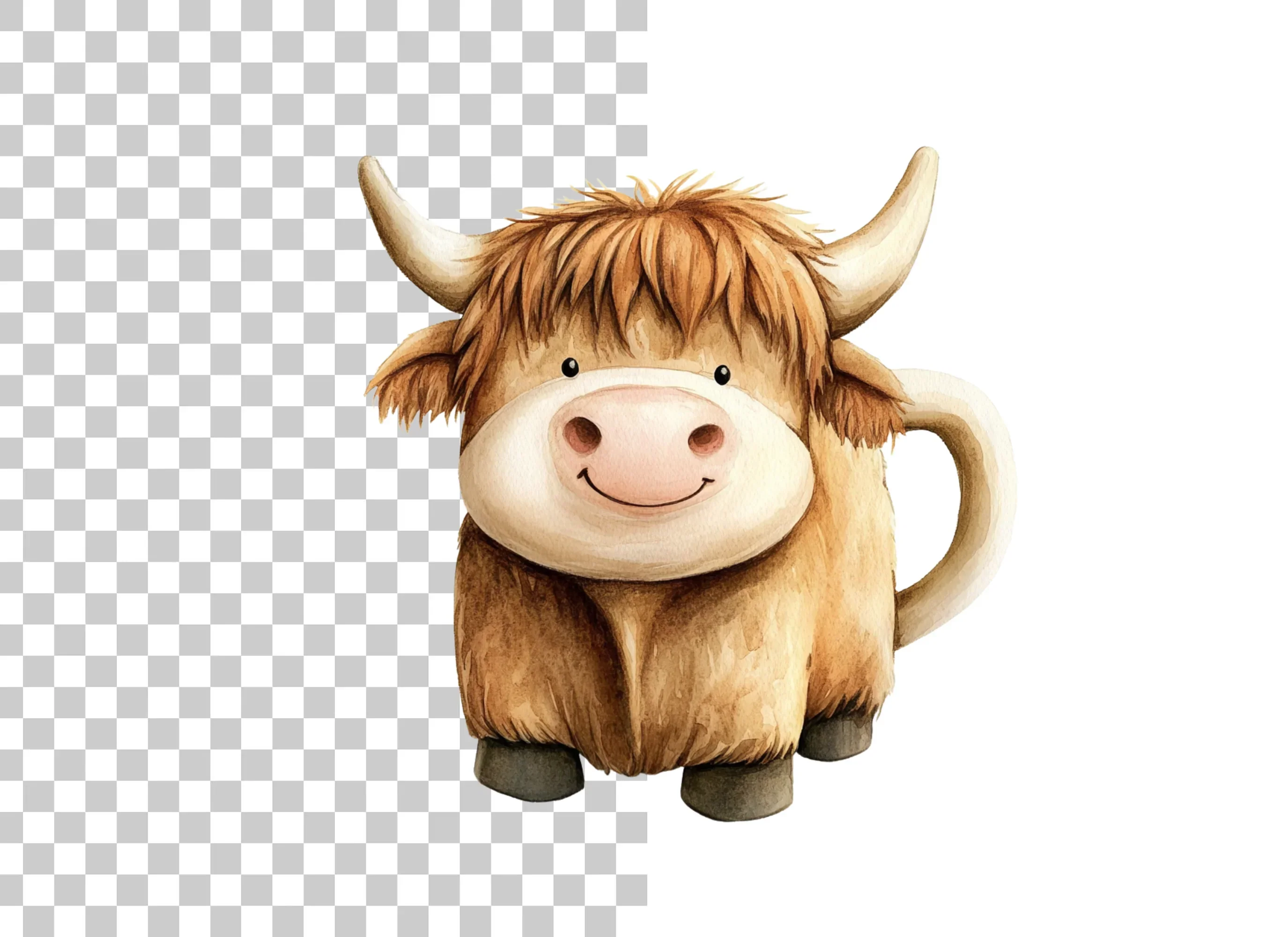 Cute Highland Cow Clipart Bundle - Image 2