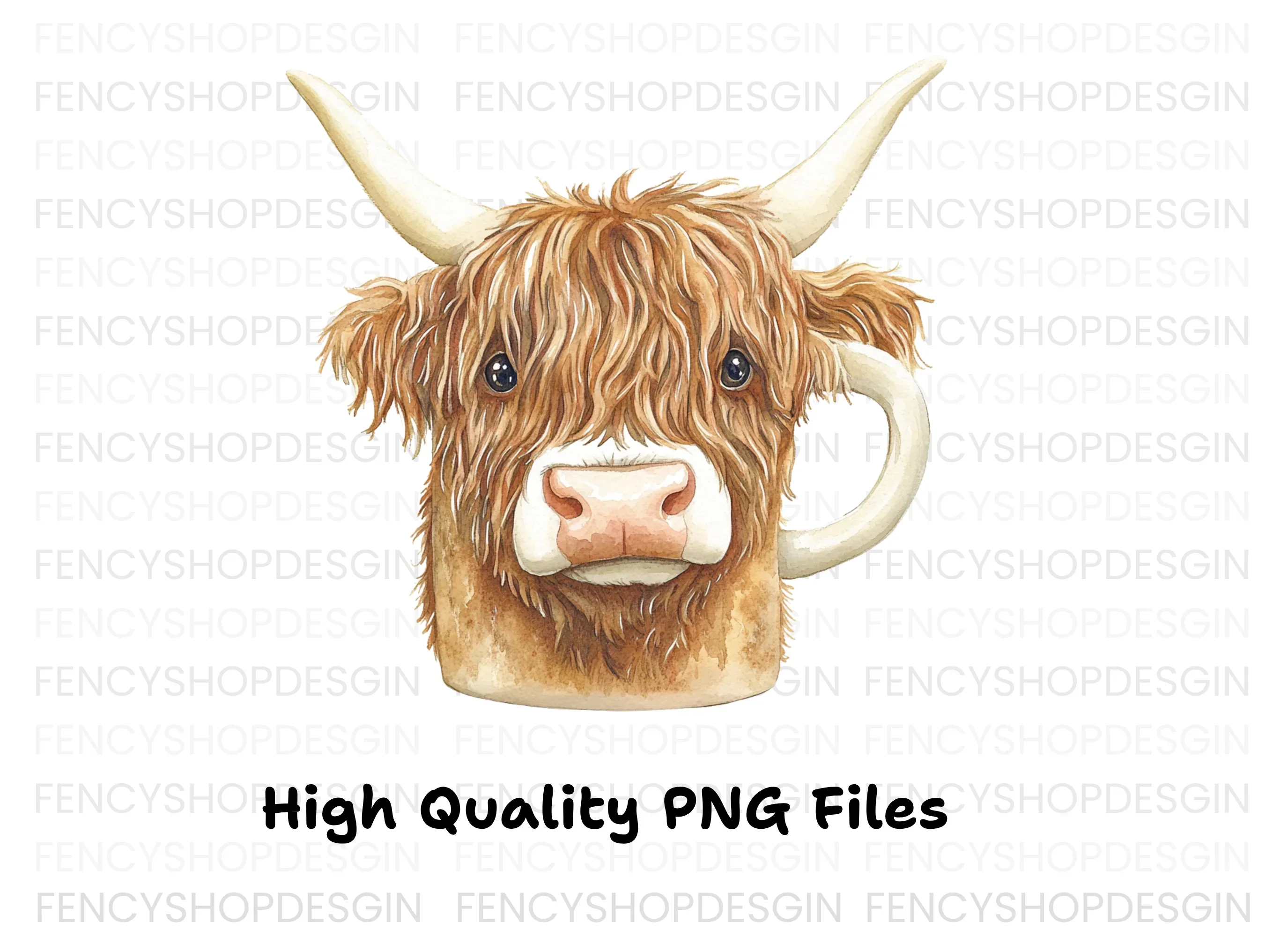 Cute Highland Cow Clipart Bundle - Image 3